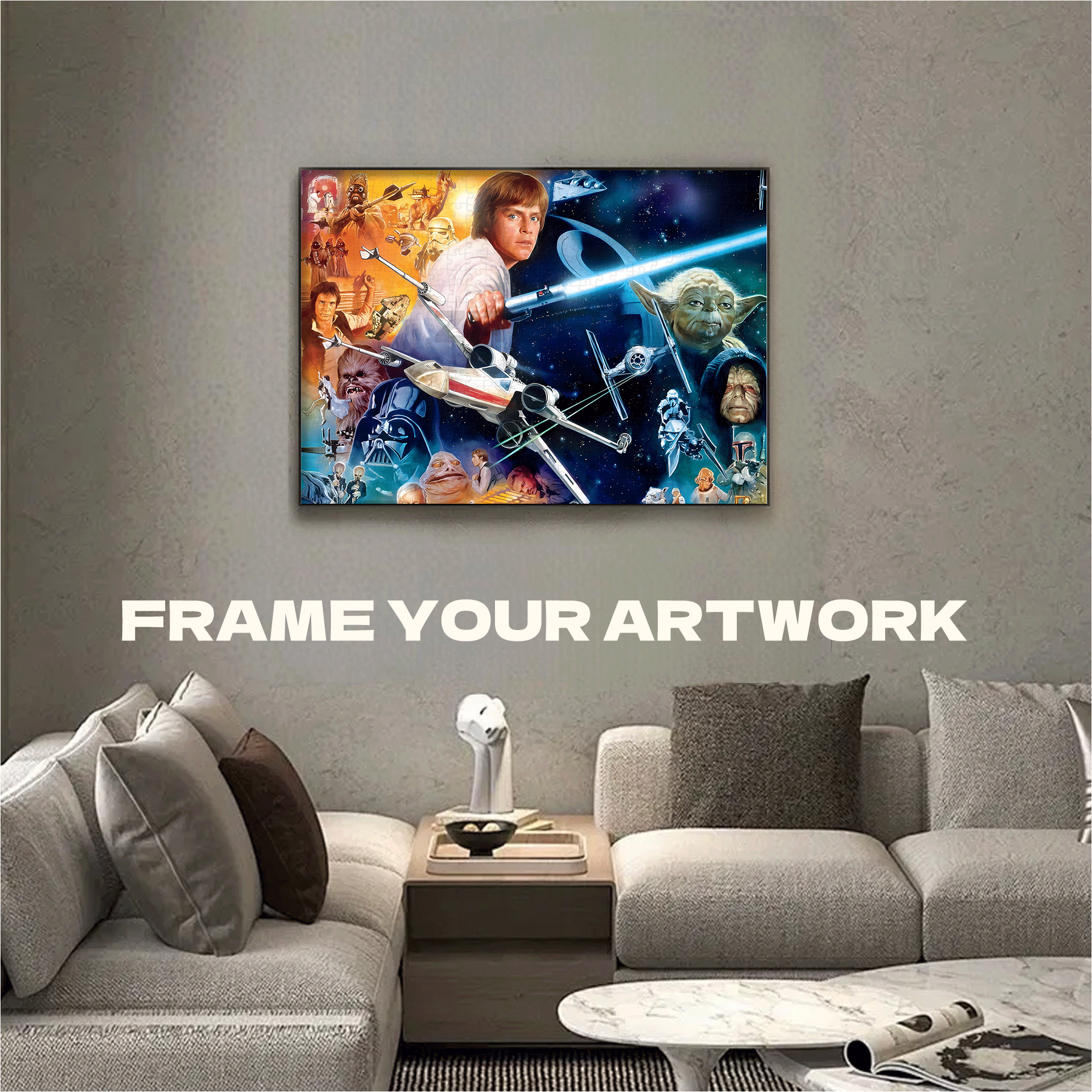 The Force Is Strong With This One 500pcs/1000pcs Jigsaw Puzzle, Scratch-Resistant, Interactive Family Game & Brain-Boosting DIY Decor, Perfect for Halloween, Christmas & New Year Gifts, Family Puzzle Game