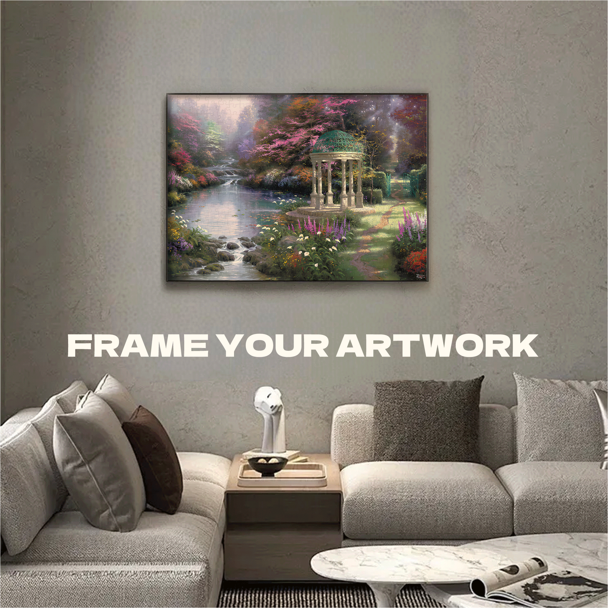 The Garden Of Prayer 500pcs/1000pcs Jigsaw Puzzle, Scratch-Resistant, Interactive Family Game & Brain-Boosting DIY Decor, Perfect for Halloween, Christmas & New Year Gifts, Family Puzzle Game