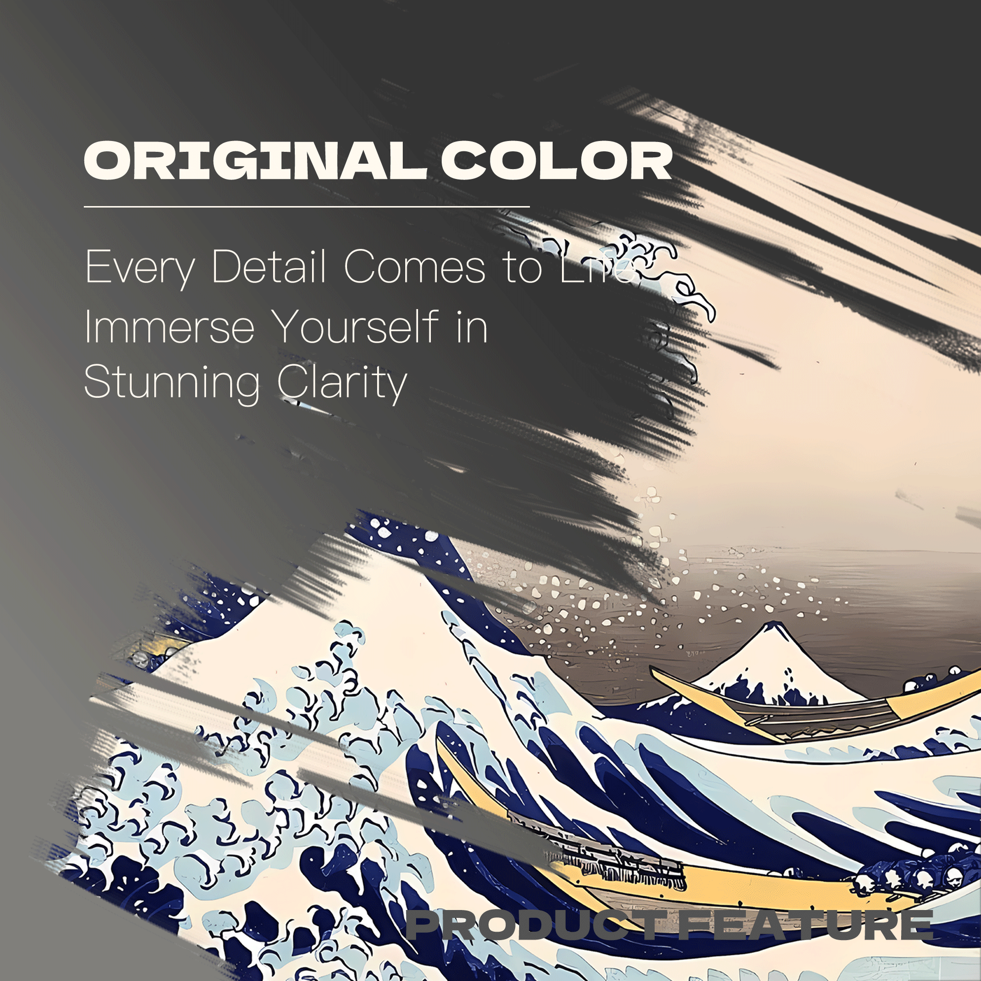 The Great Wave off Kanagawa 500pcs/1000pcs Jigsaw Puzzle, Scratch-Resistant, Interactive Family Game & Brain-Boosting DIY Decor, Perfect for Halloween, Christmas & New Year Gifts, Family Puzzle Game