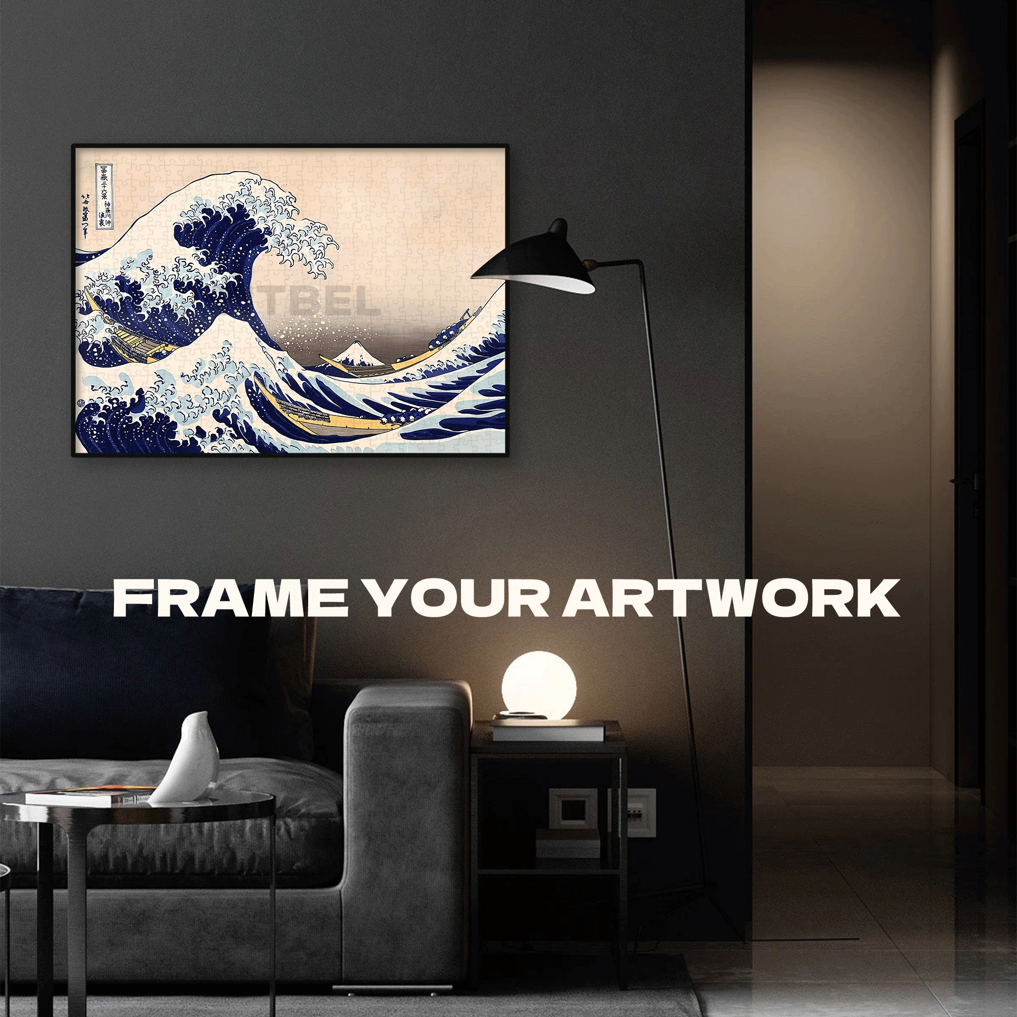 The Great Wave off Kanagawa 500pcs/1000pcs Jigsaw Puzzle, Scratch-Resistant, Interactive Family Game & Brain-Boosting DIY Decor, Perfect for Halloween, Christmas & New Year Gifts, Family Puzzle Game