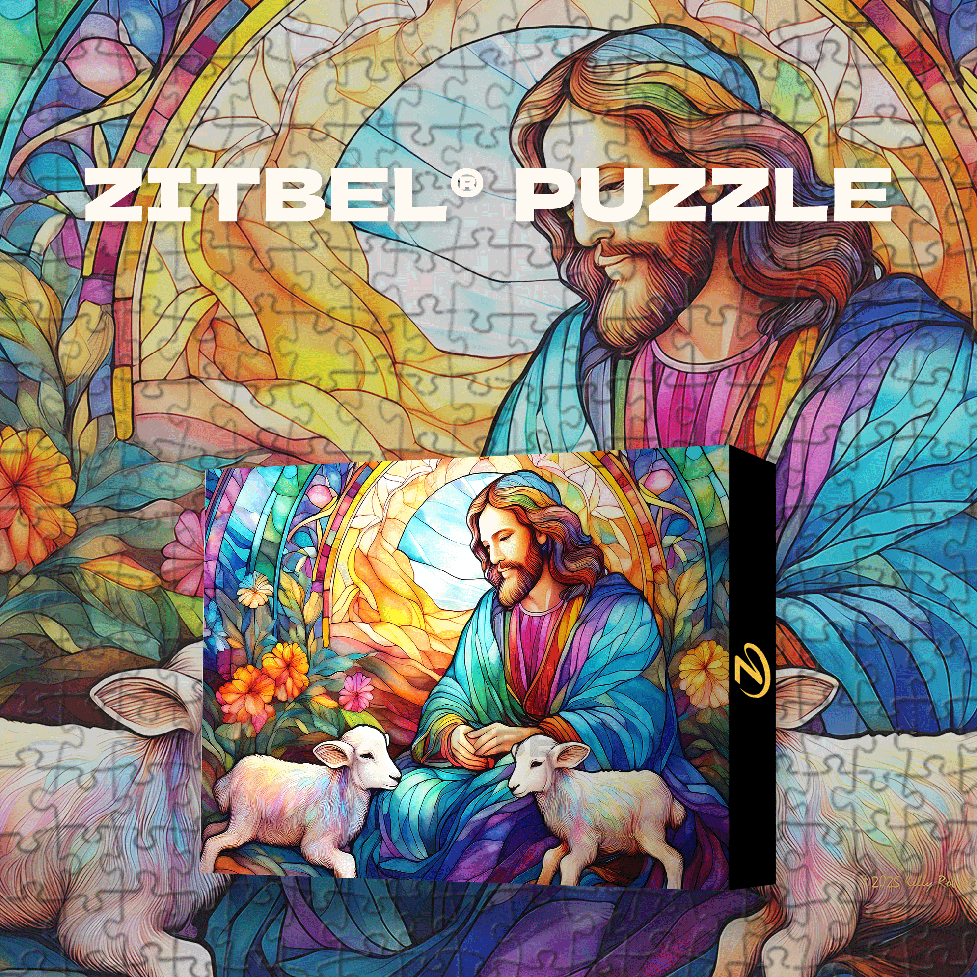 The Lamb 500pcs/1000pcs Jigsaw Puzzle, Scratch-Resistant, Interactive Family Game & Brain-Boosting DIY Decor, Perfect for Halloween, Christmas & New Year Gifts, Family Puzzle Game