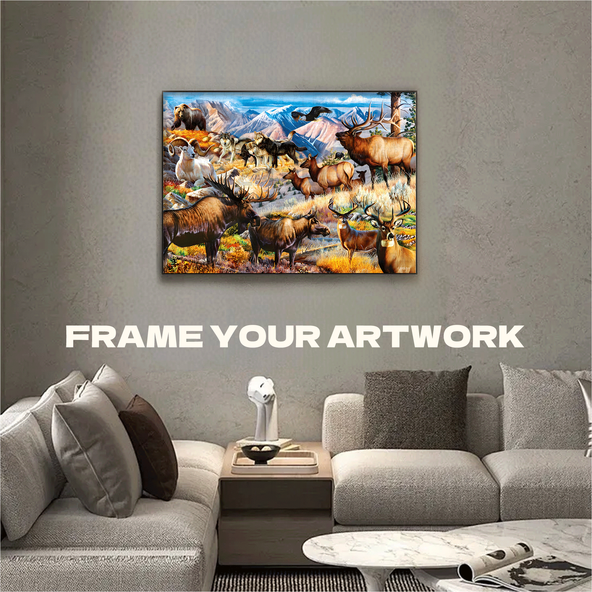 The Untamed North 500pcs/1000pcs Jigsaw Puzzle, Scratch-Resistant, Interactive Family Game & Brain-Boosting DIY Decor, Perfect for Halloween, Christmas & New Year Gifts, Family Puzzle Game