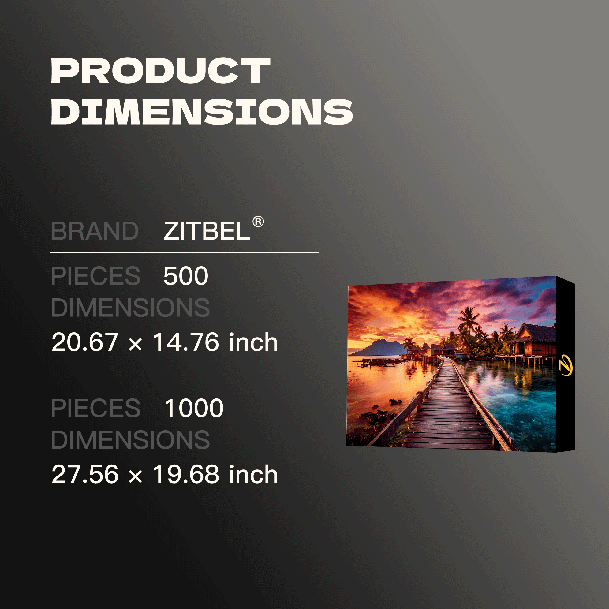 Trefl Red Sunset In The Maldives 500pcs/1000pcs Jigsaw Puzzle, Scratch-Resistant, Interactive Family Game & Brain-Boosting DIY Decor, Perfect for Halloween, Christmas & New Year Gifts, Family Puzzle Game