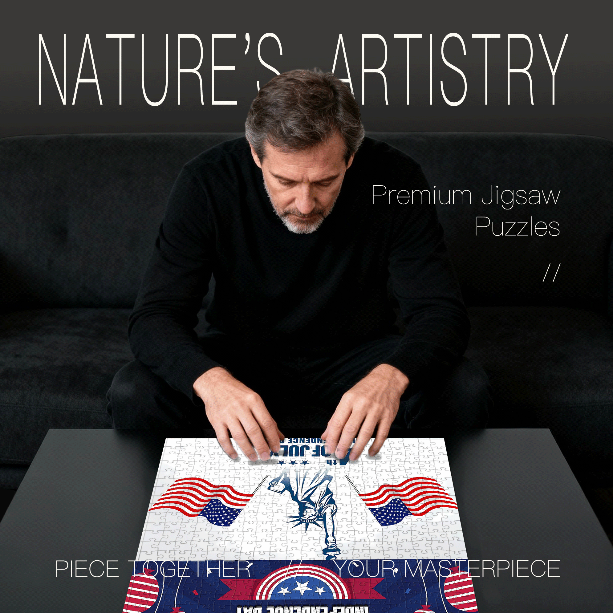 A Celebration of U S Independence Day 500pcs/1000pcs Jigsaw Puzzle, Scratch-Resistant, Interactive Family Game & Brain-Boosting DIY Decor, Perfect for Halloween, Christmas & New Year Gifts, Family Puzzle Game