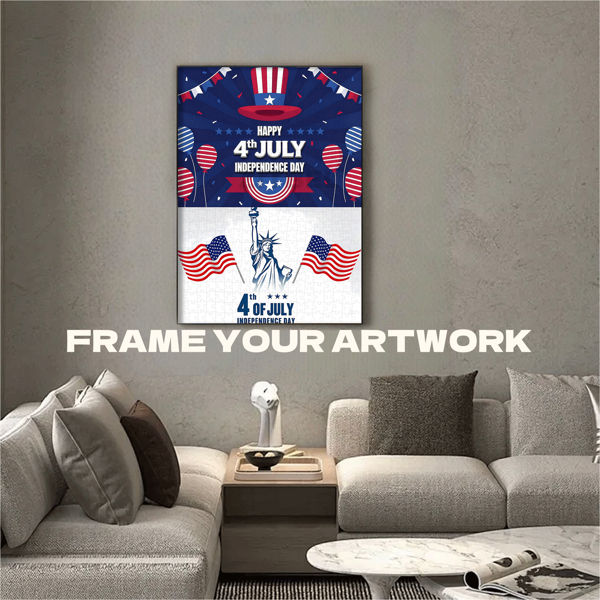 A Celebration of U S Independence Day 500pcs/1000pcs Jigsaw Puzzle, Scratch-Resistant, Interactive Family Game & Brain-Boosting DIY Decor, Perfect for Halloween, Christmas & New Year Gifts, Family Puzzle Game