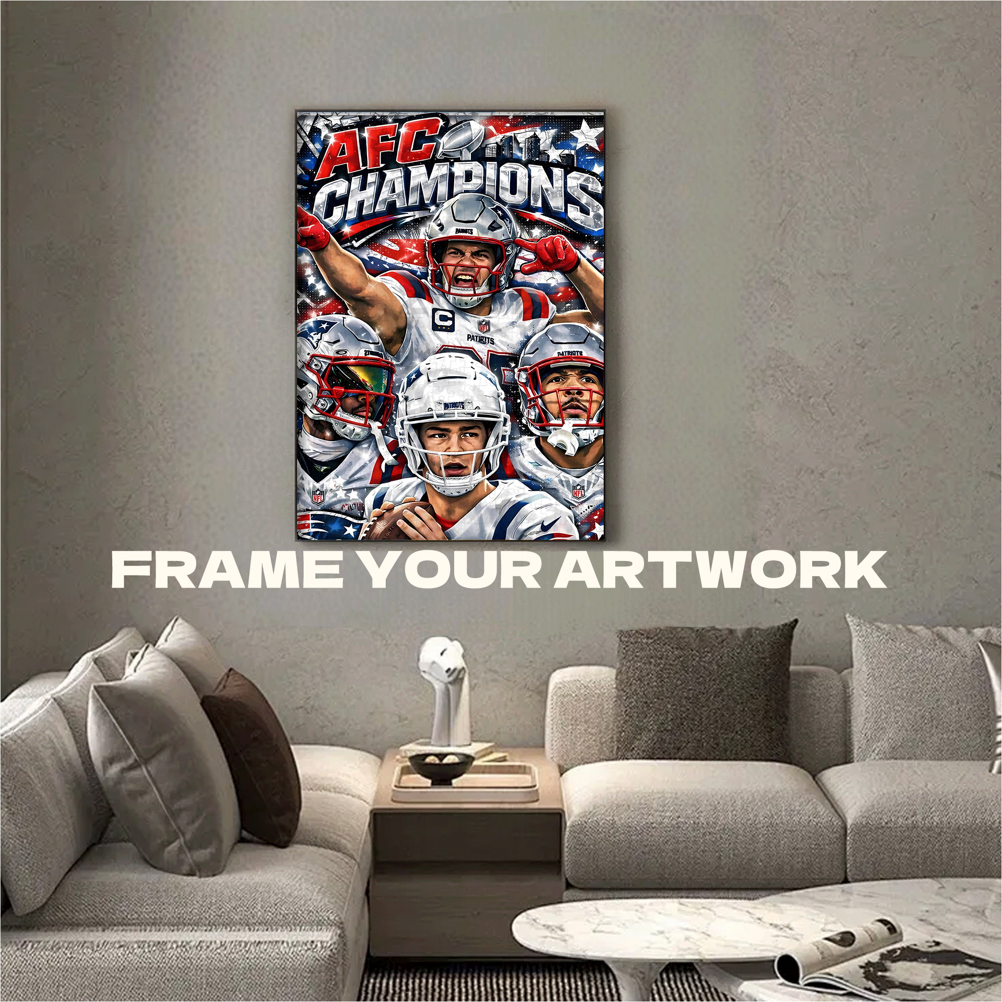 AFC Champions 500pcs/1000pcs Jigsaw Puzzle, Scratch-Resistant, Interactive Family Game & Brain-Boosting DIY Decor, Perfect for Halloween, Christmas & New Year Gifts, Family Puzzle Game