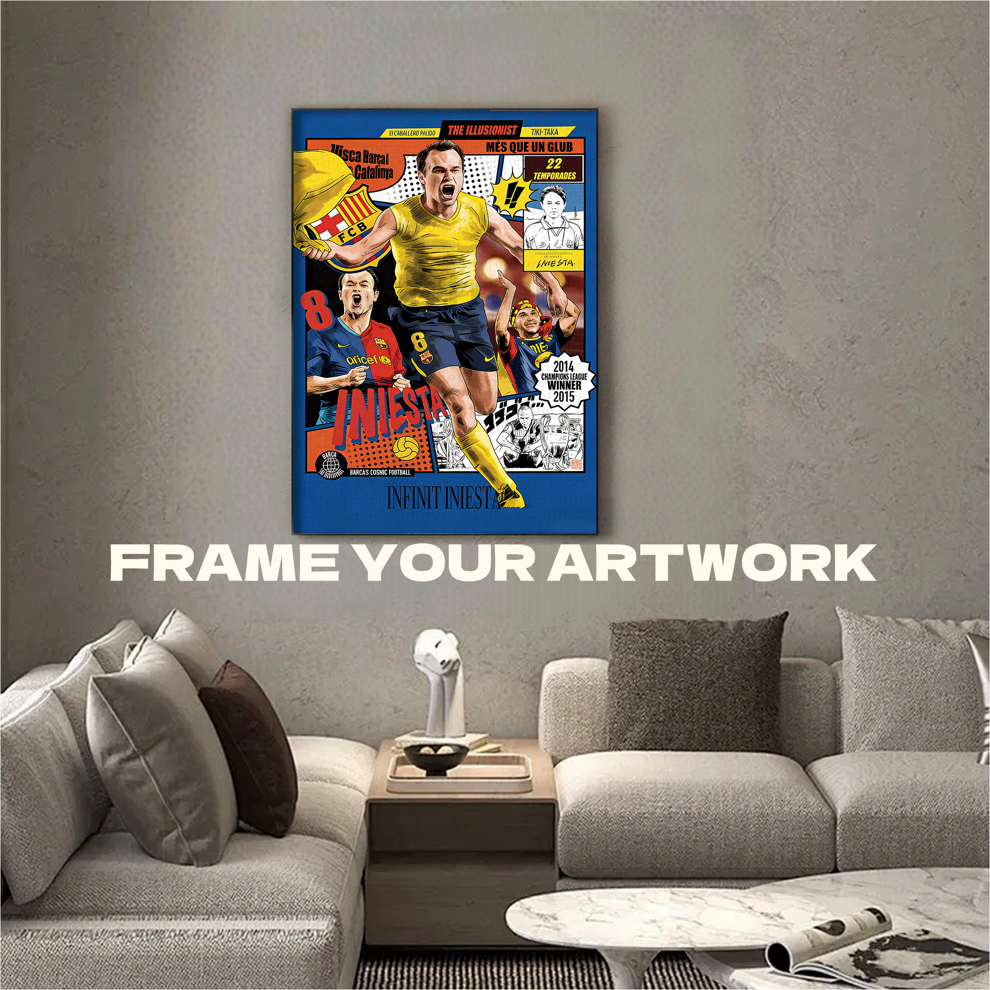 Andr¨¦s Iniesta 500pcs/1000pcs Jigsaw Puzzle, Scratch-Resistant, Interactive Family Game & Brain-Boosting DIY Decor, Perfect for Halloween, Christmas & New Year Gifts, Family Puzzle Game