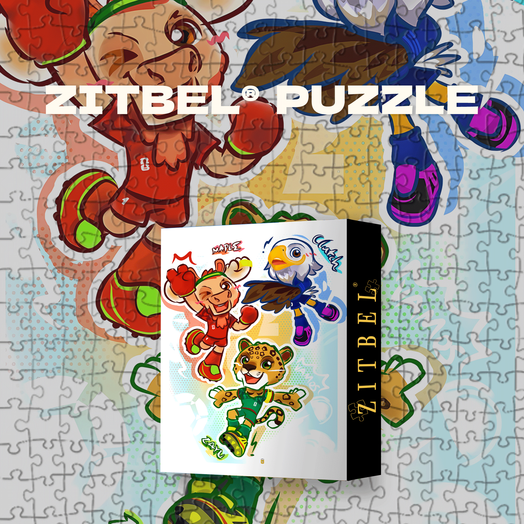 FIFA World Cup 2026 500pcs/1000pcs Jigsaw Puzzle, Scratch-Resistant, Interactive Family Game & Brain-Boosting DIY Decor, Perfect for Halloween, Christmas & New Year Gifts, Family Puzzle Game
