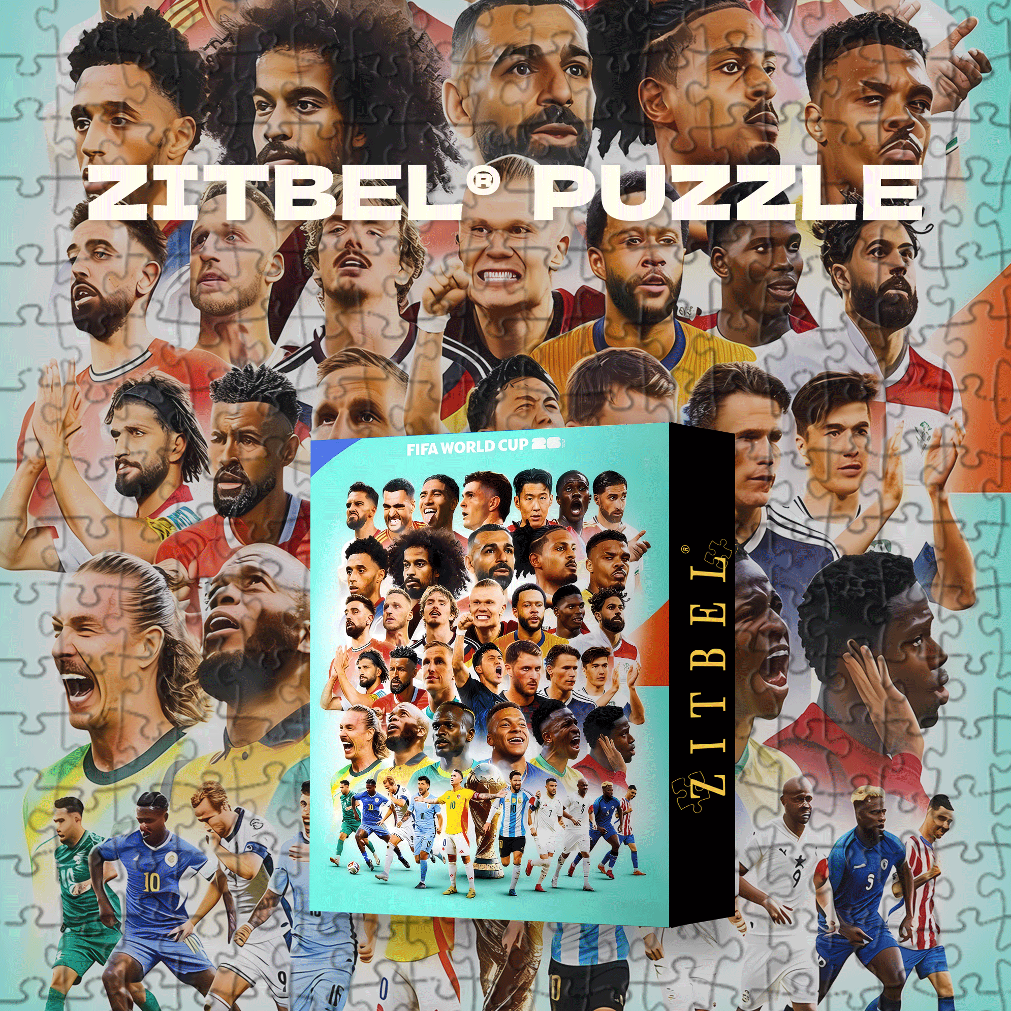 FIFA World Cup 26 500pcs/1000pcs Jigsaw Puzzle, Scratch-Resistant, Interactive Family Game & Brain-Boosting DIY Decor, Perfect for Halloween, Christmas & New Year Gifts, Family Puzzle Game