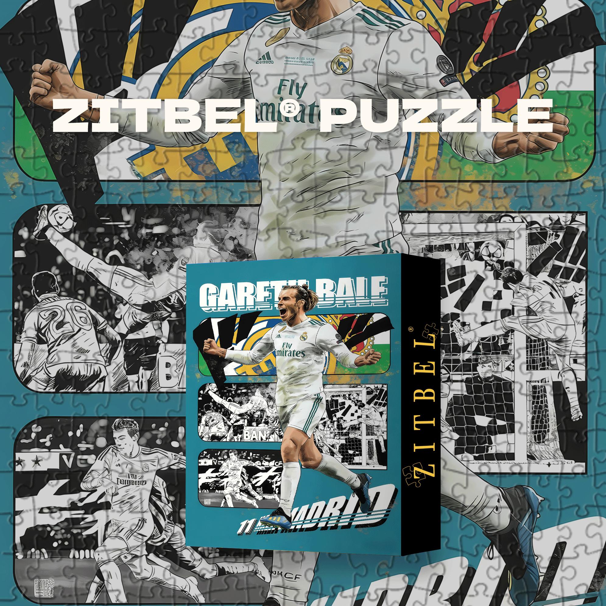 Gareth Bale 500pcs/1000pcs Jigsaw Puzzle, Scratch-Resistant, Interactive Family Game & Brain-Boosting DIY Decor, Perfect for Halloween, Christmas & New Year Gifts, Family Puzzle Game