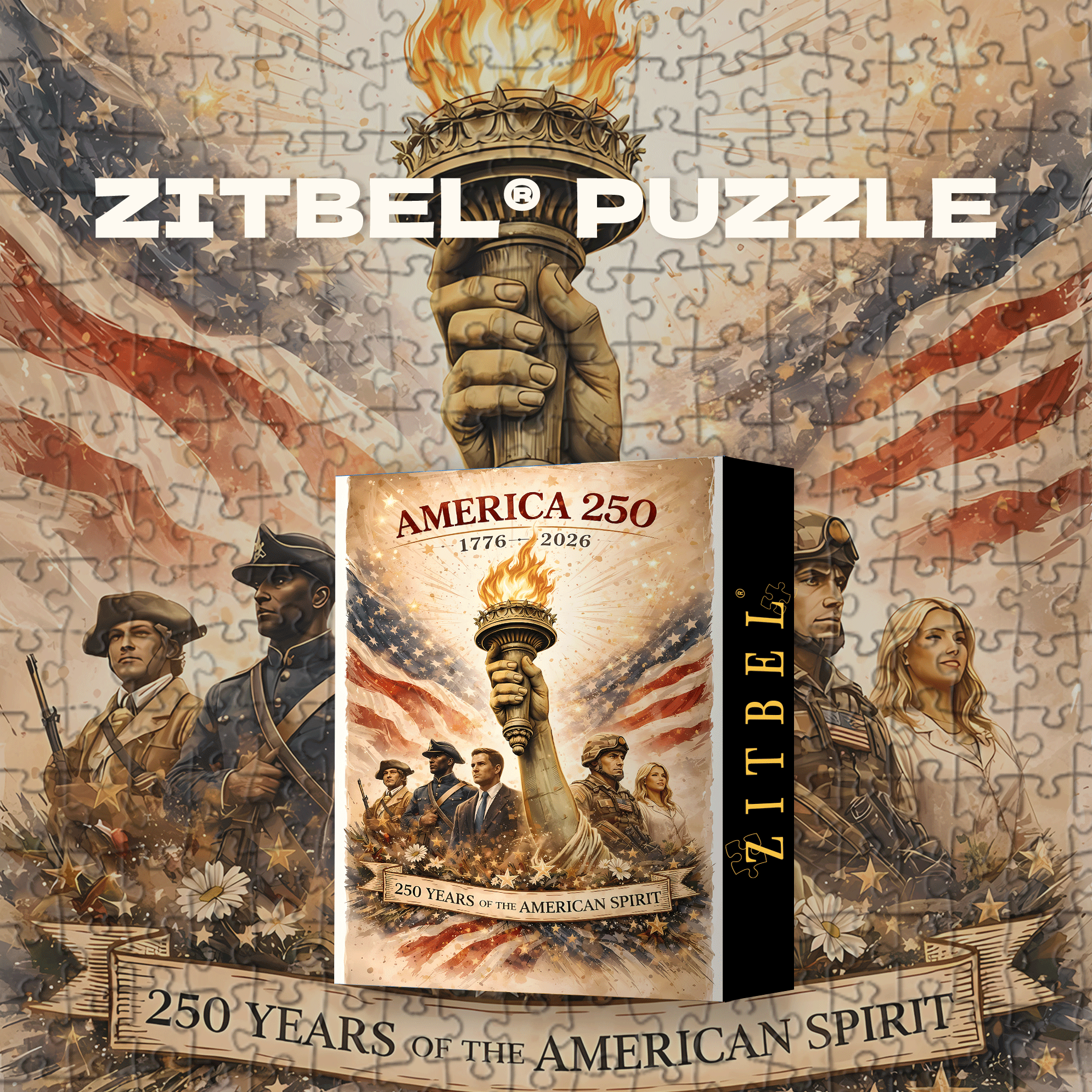 Keeping The Flame Of Freedom 500pcs/1000pcs Jigsaw Puzzle, Scratch-Resistant, Interactive Family Game & Brain-Boosting DIY Decor, Perfect for Halloween, Christmas & New Year Gifts, Family Puzzle Game