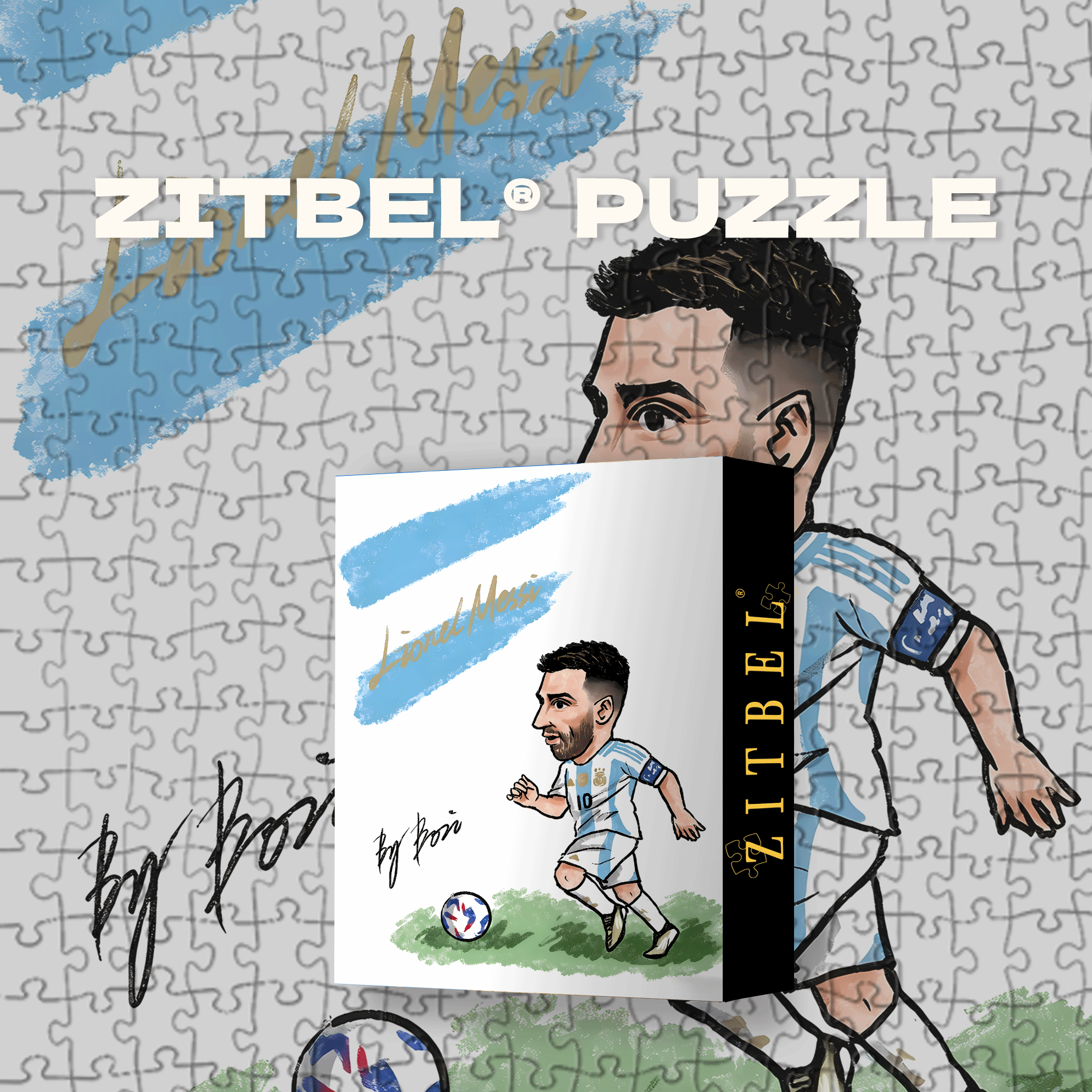 Messi 500pcs/1000pcs Jigsaw Puzzle, Scratch-Resistant, Interactive Family Game & Brain-Boosting DIY Decor, Perfect for Halloween, Christmas & New Year Gifts, Family Puzzle Game