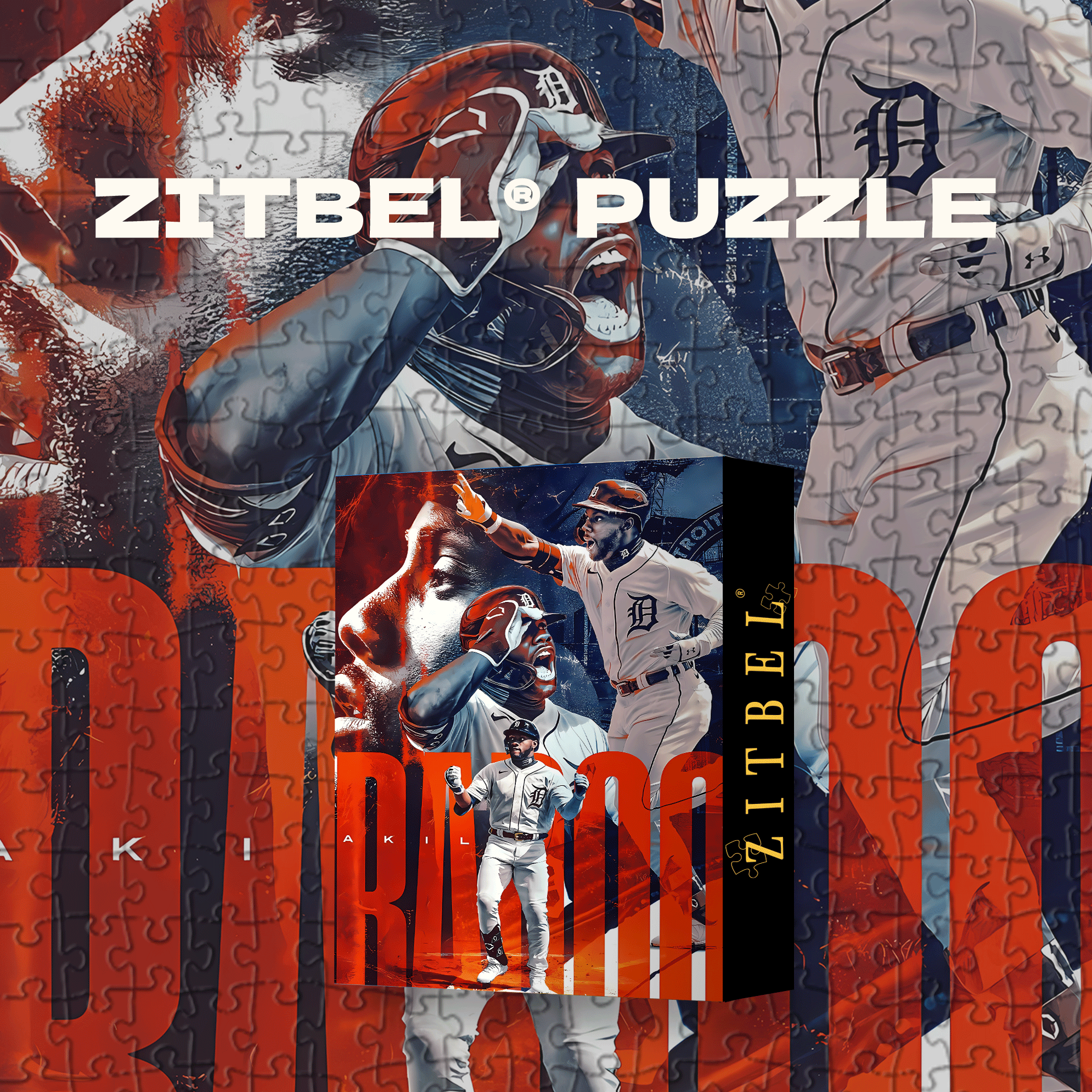 MLB Wallpaper 500pcs/1000pcs Jigsaw Puzzle, Scratch-Resistant, Interactive Family Game & Brain-Boosting DIY Decor, Perfect for Halloween, Christmas & New Year Gifts, Family Puzzle Game