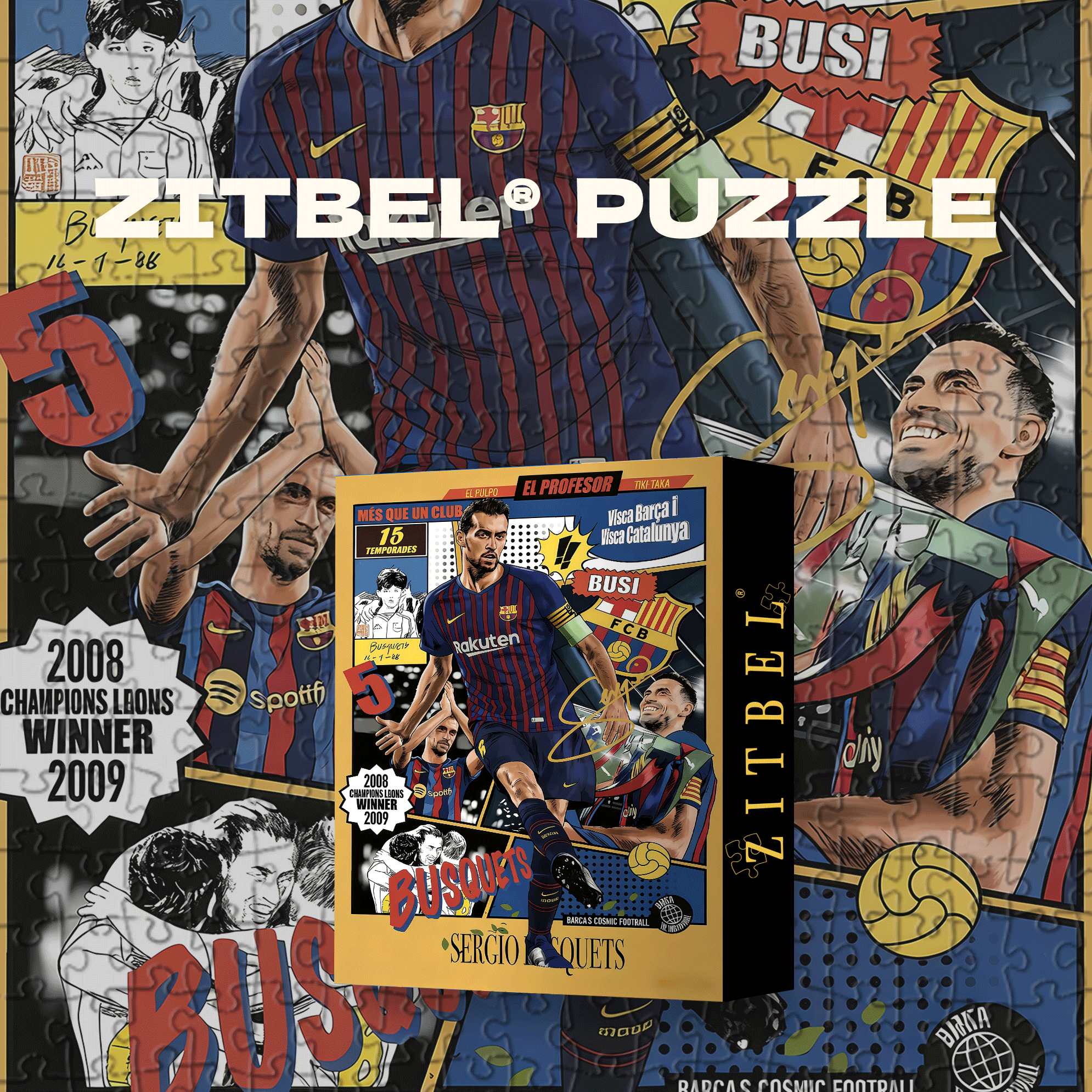 Sergio Busquets 500pcs/1000pcs Jigsaw Puzzle, Scratch-Resistant, Interactive Family Game & Brain-Boosting DIY Decor, Perfect for Halloween, Christmas & New Year Gifts, Family Puzzle Game