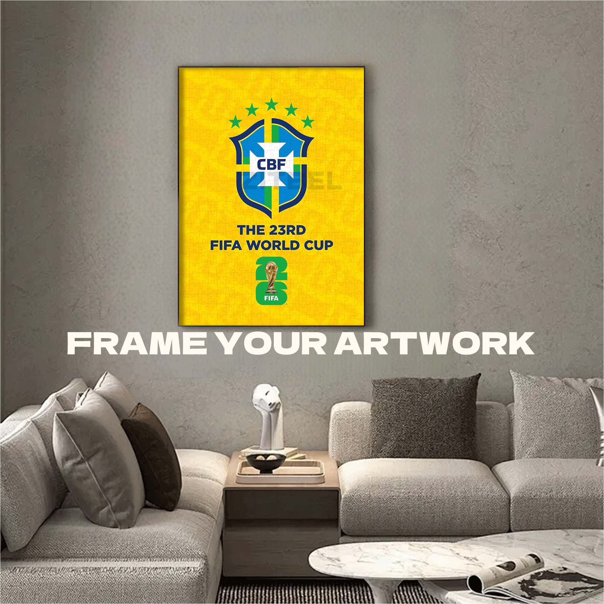 The 23RD FIFA WORLD CUP 500pcs/1000pcs Jigsaw Puzzle, Scratch-Resistant, Interactive Family Game & Brain-Boosting DIY Decor, Perfect for Halloween, Christmas & New Year Gifts, Family Puzzle Game