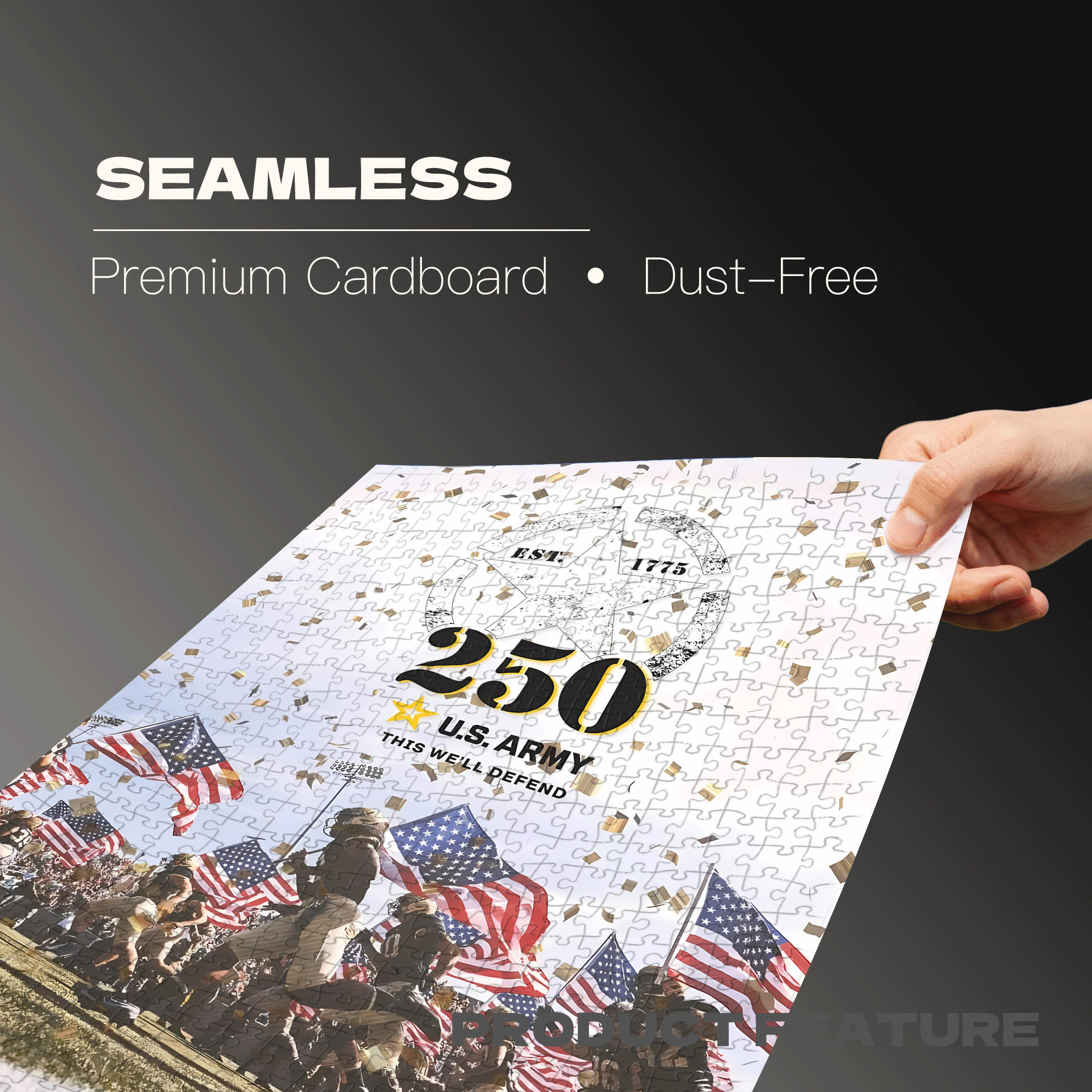 The 250th Anniversary of The US Military 500pcs/1000pcs Jigsaw Puzzle, Scratch-Resistant, Interactive Family Game & Brain-Boosting DIY Decor, Perfect for Halloween, Christmas & New Year Gifts, Family Puzzle Game