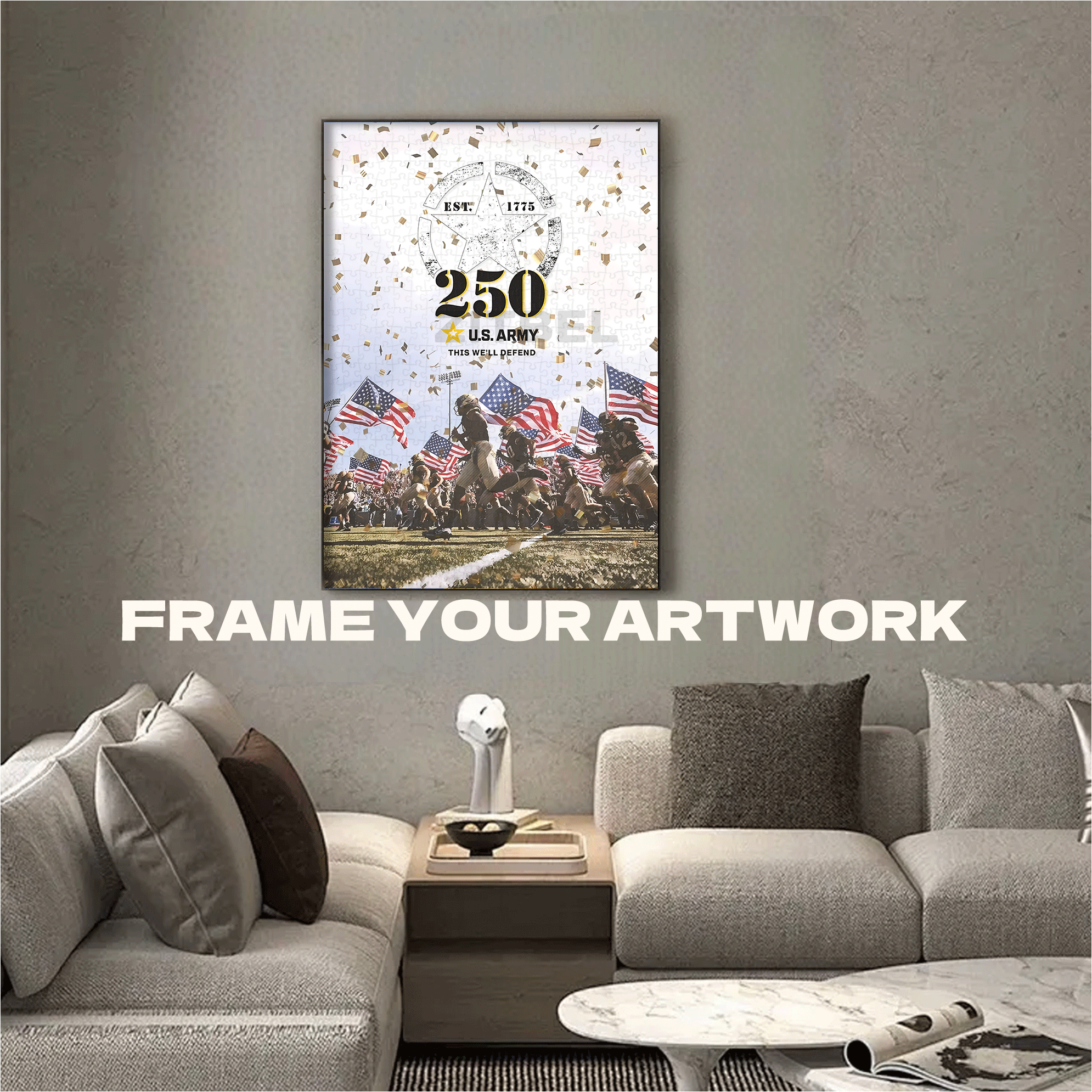 The 250th Anniversary of The US Military 500pcs/1000pcs Jigsaw Puzzle, Scratch-Resistant, Interactive Family Game & Brain-Boosting DIY Decor, Perfect for Halloween, Christmas & New Year Gifts, Family Puzzle Game