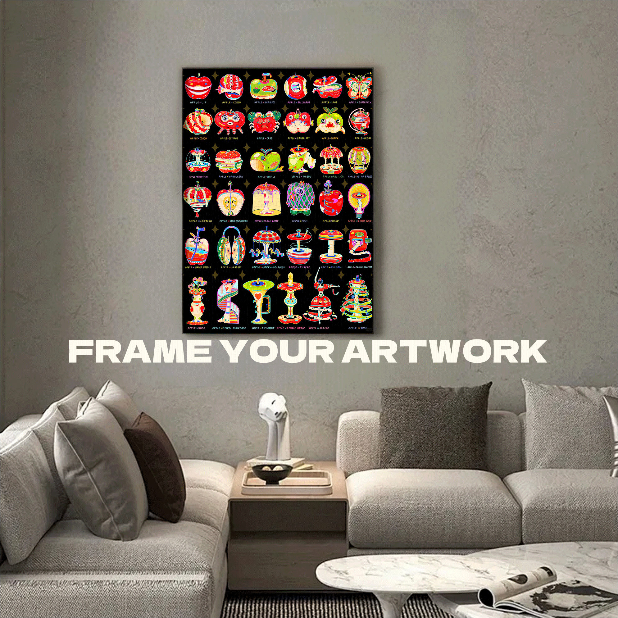 The Magical Metamorphosis of Apples 500pcs/1000pcs Jigsaw Puzzle, Scratch-Resistant, Interactive Family Game & Brain-Boosting DIY Decor, Perfect for Halloween, Christmas & New Year Gifts, Family Puzzle Game