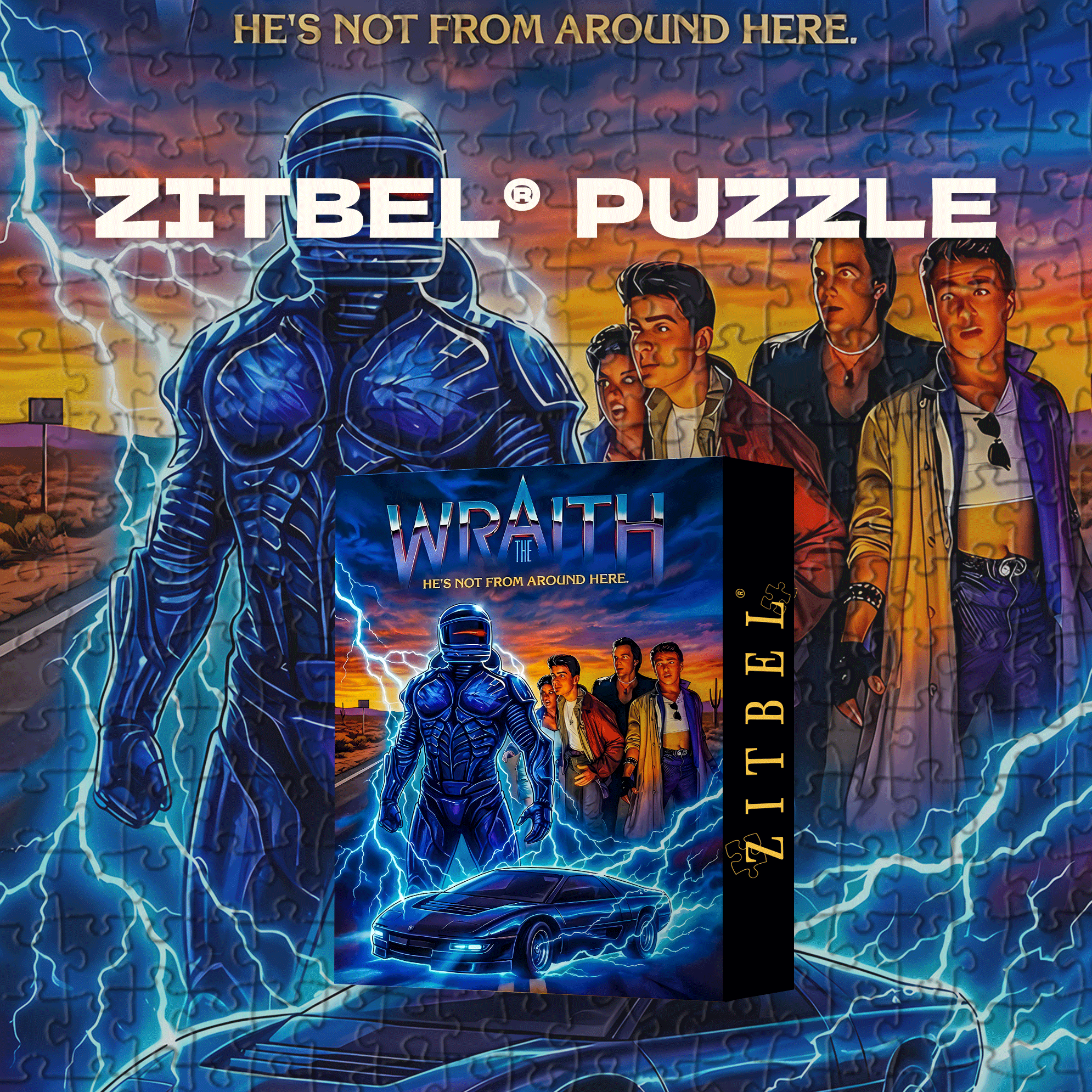 The Wraith 500pcs/1000pcs Jigsaw Puzzle, Scratch-Resistant, Interactive Family Game & Brain-Boosting DIY Decor, Perfect for Halloween, Christmas & New Year Gifts, Family Puzzle Game