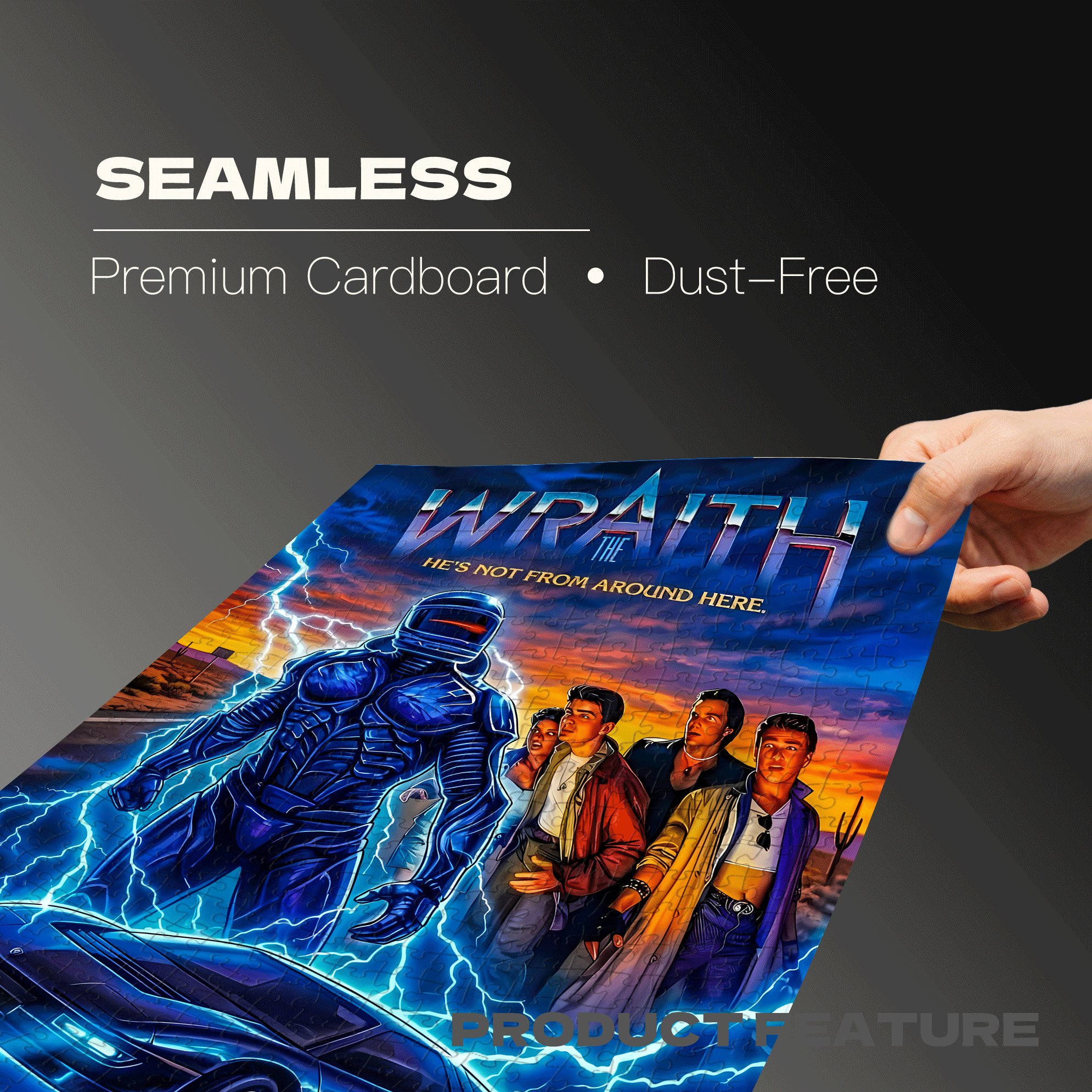 The Wraith 500pcs/1000pcs Jigsaw Puzzle, Scratch-Resistant, Interactive Family Game & Brain-Boosting DIY Decor, Perfect for Halloween, Christmas & New Year Gifts, Family Puzzle Game