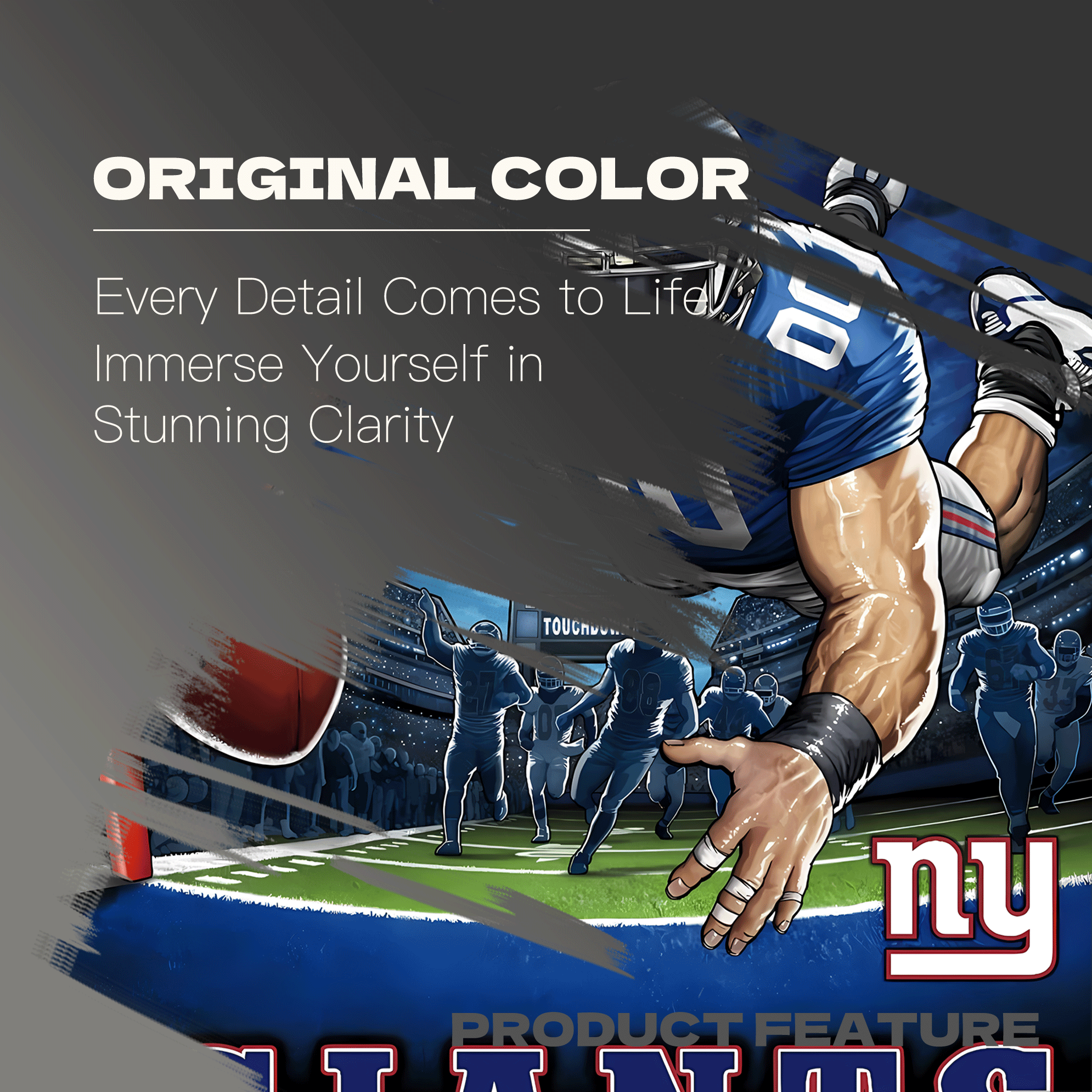 Trends International NFL New York Giants 500pcs/1000pcs Jigsaw Puzzle, Scratch-Resistant, Interactive Family Game & Brain-Boosting DIY Decor, Perfect for Halloween, Christmas & New Year Gifts, Family Puzzle Game