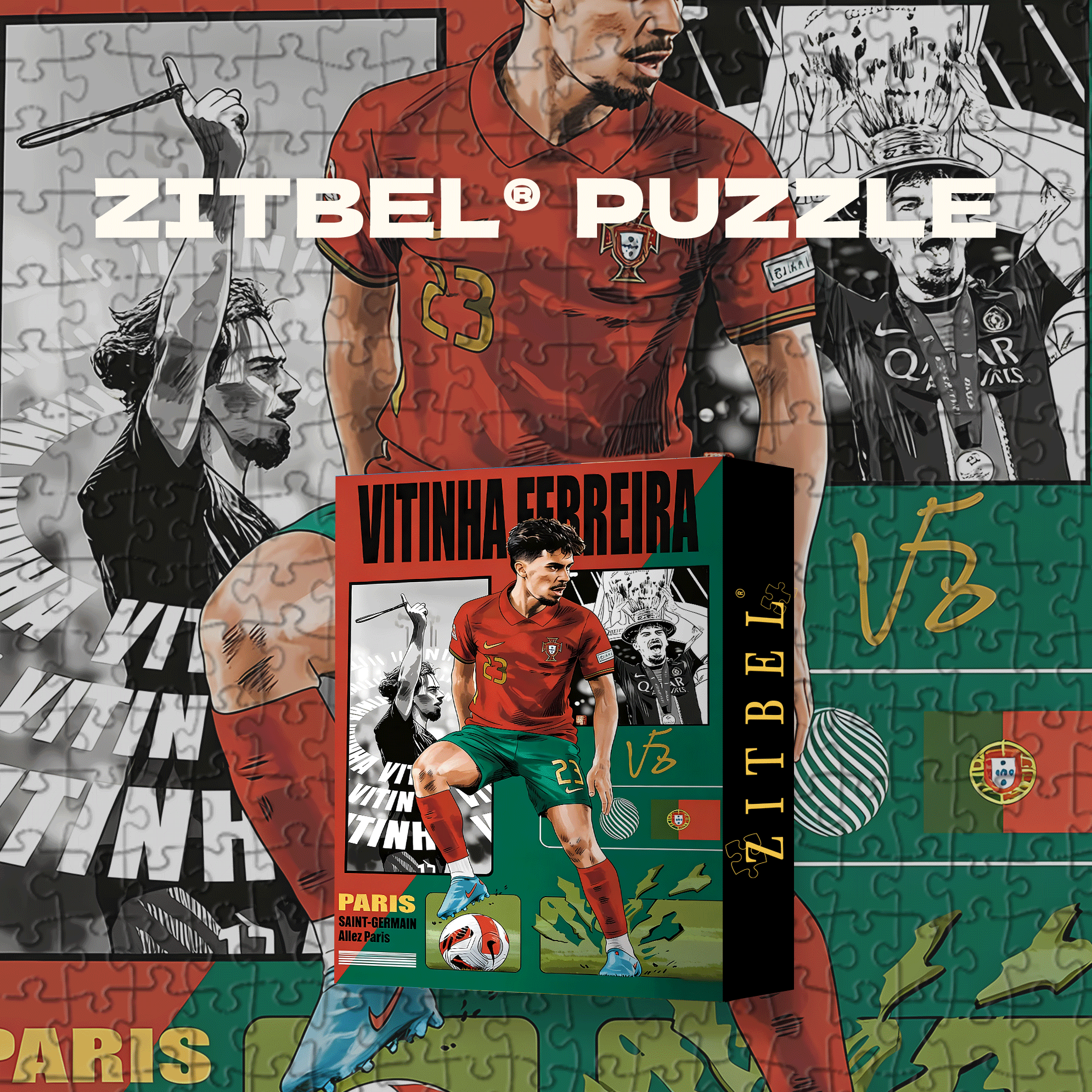 Vitinha Ferreira 500pcs/1000pcs Jigsaw Puzzle, Scratch-Resistant, Interactive Family Game & Brain-Boosting DIY Decor, Perfect for Halloween, Christmas & New Year Gifts, Family Puzzle Game