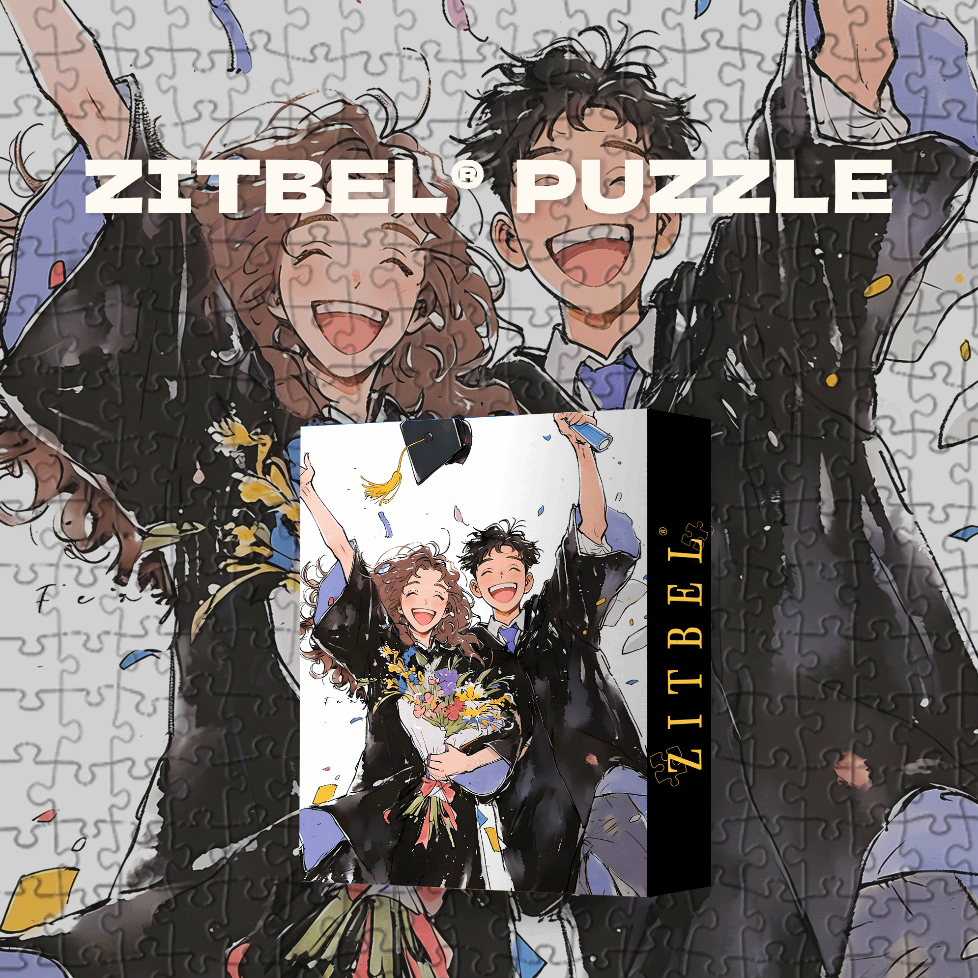 We've Graduated 500pcs/1000pcs Jigsaw Puzzle, Scratch-Resistant, Interactive Family Game & Brain-Boosting DIY Decor, Perfect for Halloween, Christmas & New Year Gifts, Family Puzzle Game
