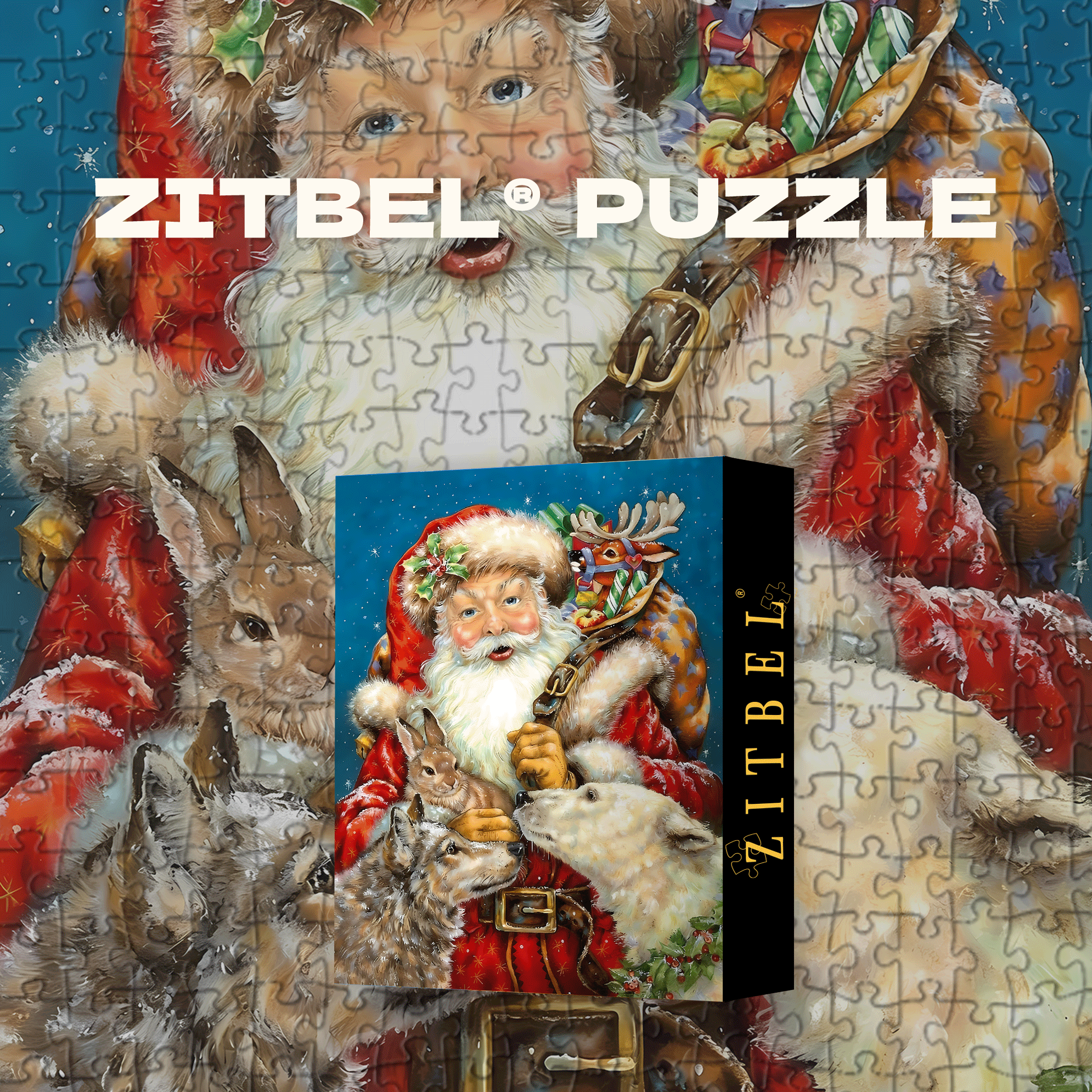 Winter Companions 500pcs/1000pcs Jigsaw Puzzle, Scratch-Resistant, Interactive Family Game & Brain-Boosting DIY Decor, Perfect for Halloween, Christmas & New Year Gifts, Family Puzzle Game