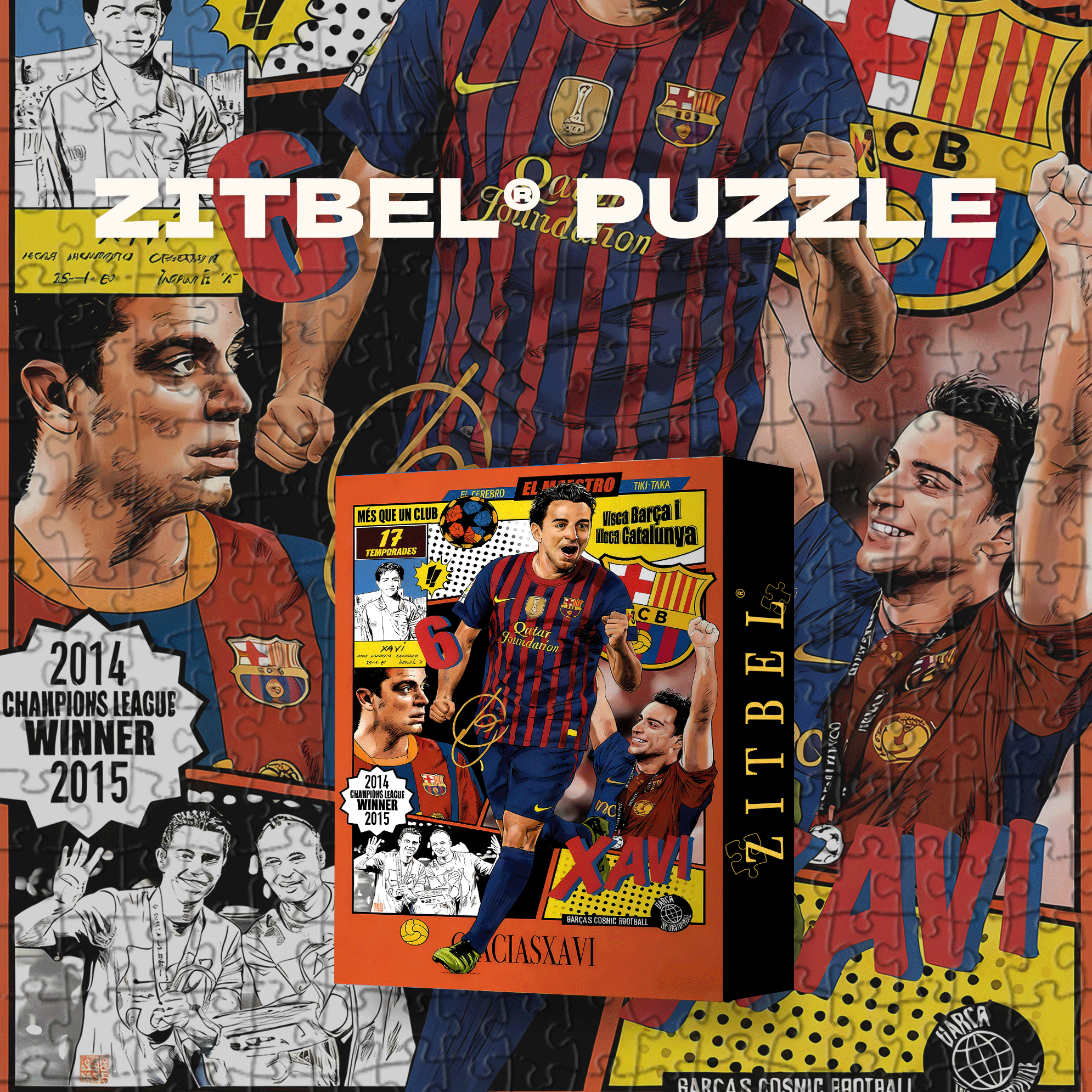 Xavi Hernandez 500pcs/1000pcs Jigsaw Puzzle, Scratch-Resistant, Interactive Family Game & Brain-Boosting DIY Decor, Perfect for Halloween, Christmas & New Year Gifts, Family Puzzle Game