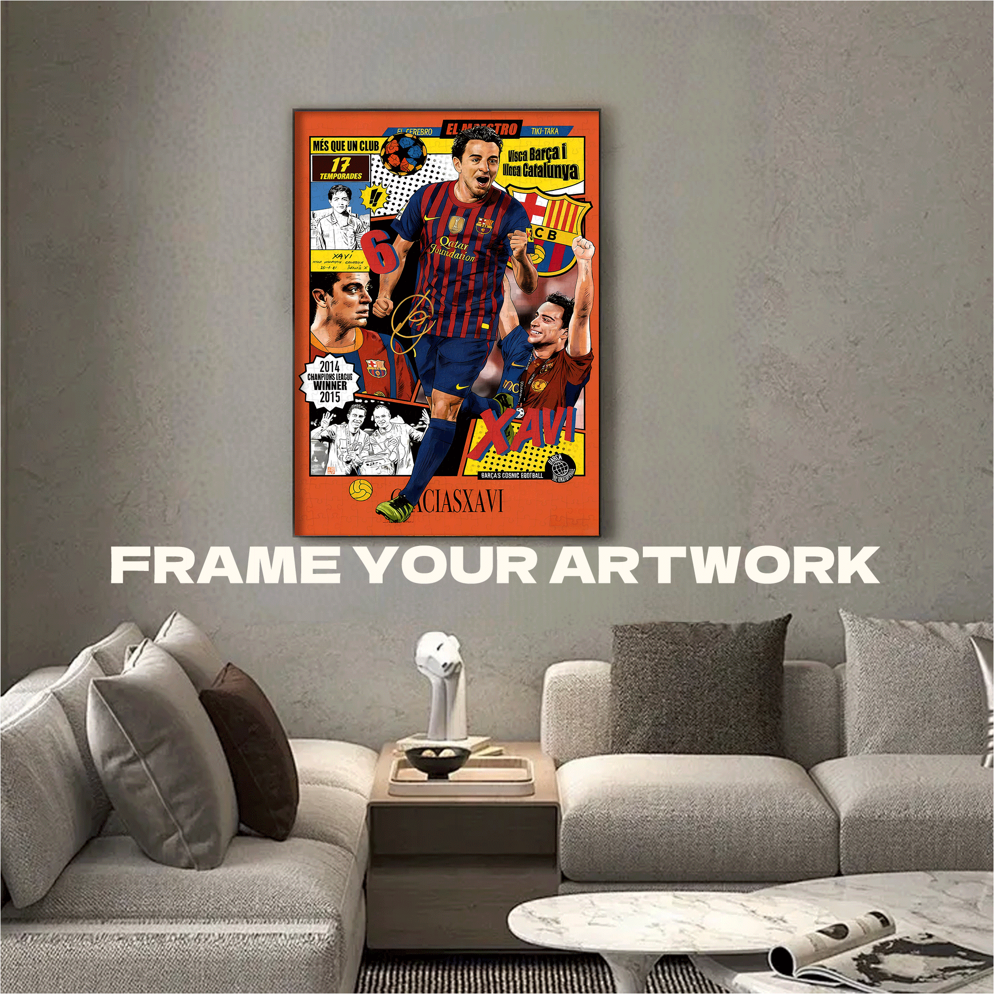 Xavi Hernandez 500pcs/1000pcs Jigsaw Puzzle, Scratch-Resistant, Interactive Family Game & Brain-Boosting DIY Decor, Perfect for Halloween, Christmas & New Year Gifts, Family Puzzle Game