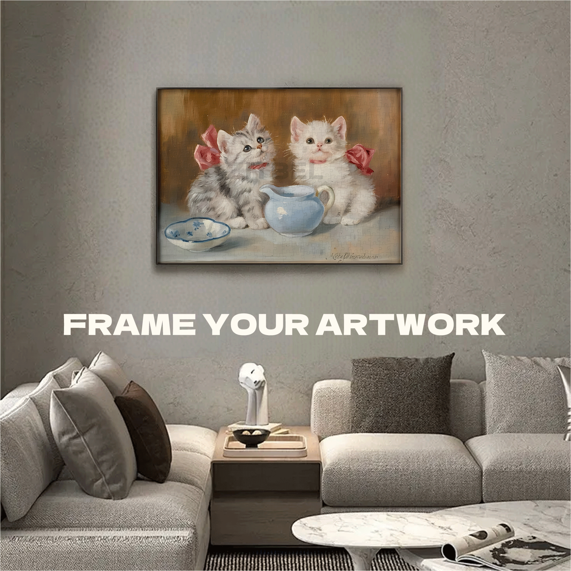 Cute Critical Strike 500pcs/1000pcs Jigsaw Puzzle, Scratch-Resistant, Interactive Family Game & Brain-Boosting DIY Decor, Perfect for Halloween, Christmas & New Year Gifts, Family Puzzle Game
