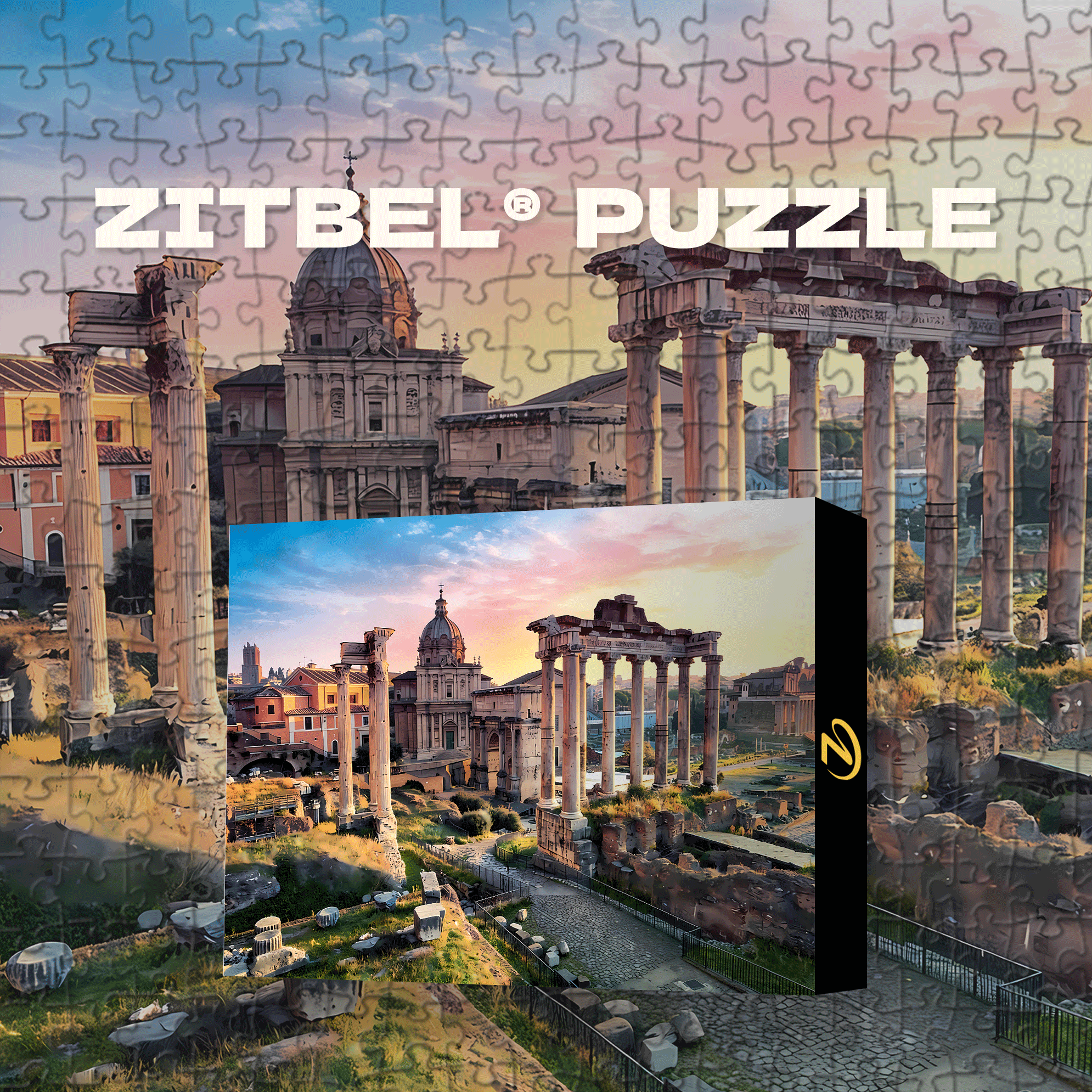 Roman Forum 500pcs/1000pcs Jigsaw Puzzle, Scratch-Resistant, Interactive Family Game & Brain-Boosting DIY Decor, Perfect for Halloween, Christmas & New Year Gifts, Family Puzzle Game