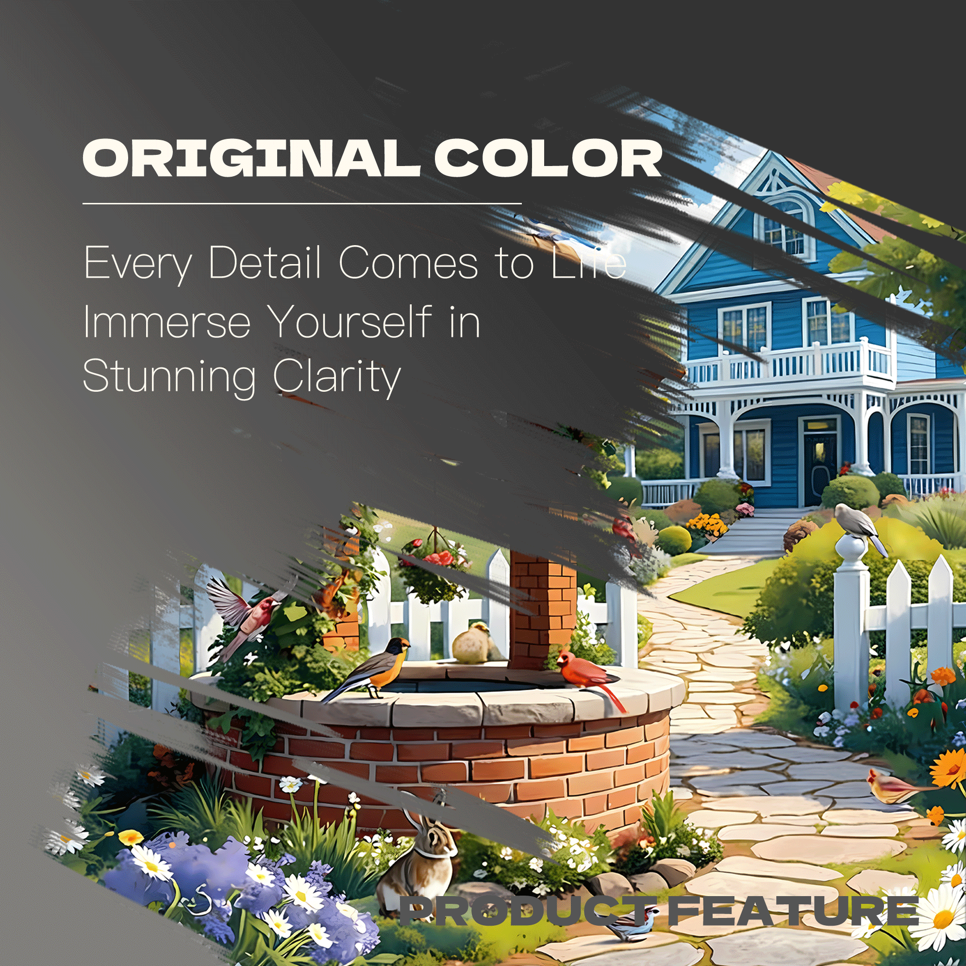 Springtime Rural Residence 500pcs/1000pcs Jigsaw Puzzle, Scratch-Resistant, Interactive Family Game & Brain-Boosting DIY Decor, Perfect for Halloween, Christmas & New Year Gifts, Family Puzzle Game