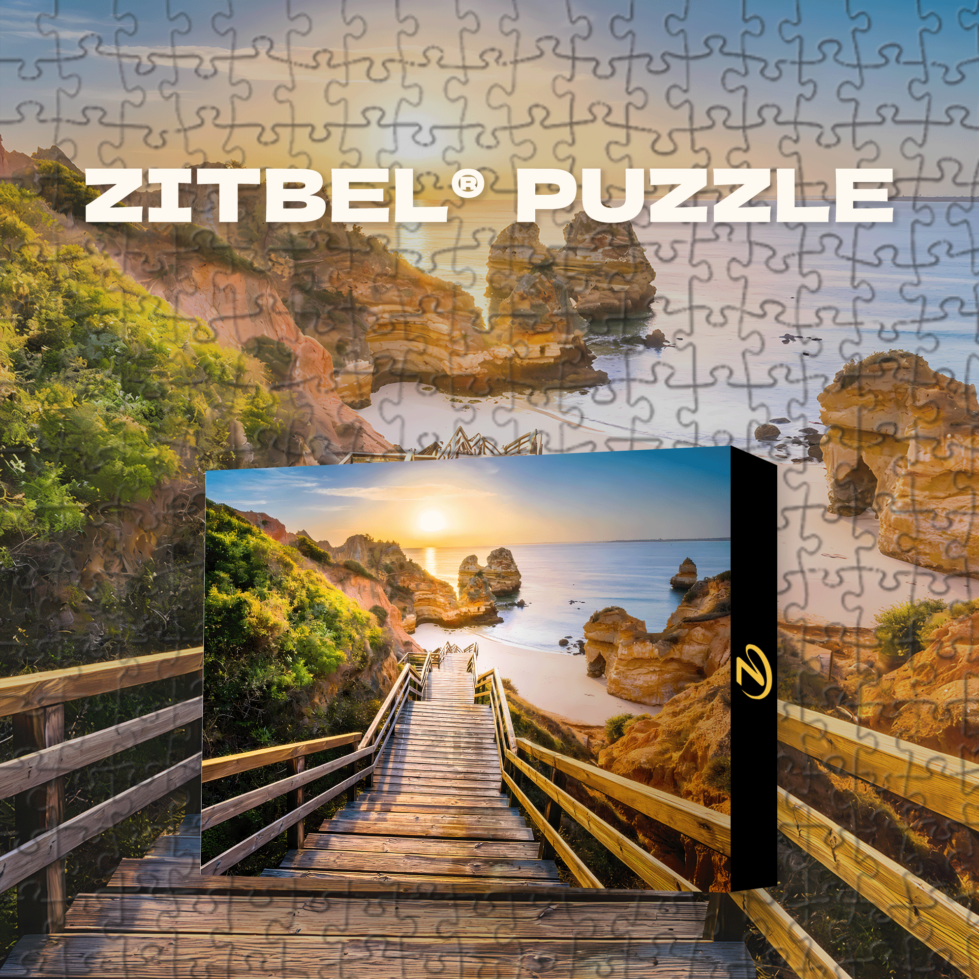 Stairway to Camilo Beach 500pcs/1000pcs Jigsaw Puzzle, Scratch-Resistant, Interactive Family Game & Brain-Boosting DIY Decor, Perfect for Halloween, Christmas & New Year Gifts, Family Puzzle Game