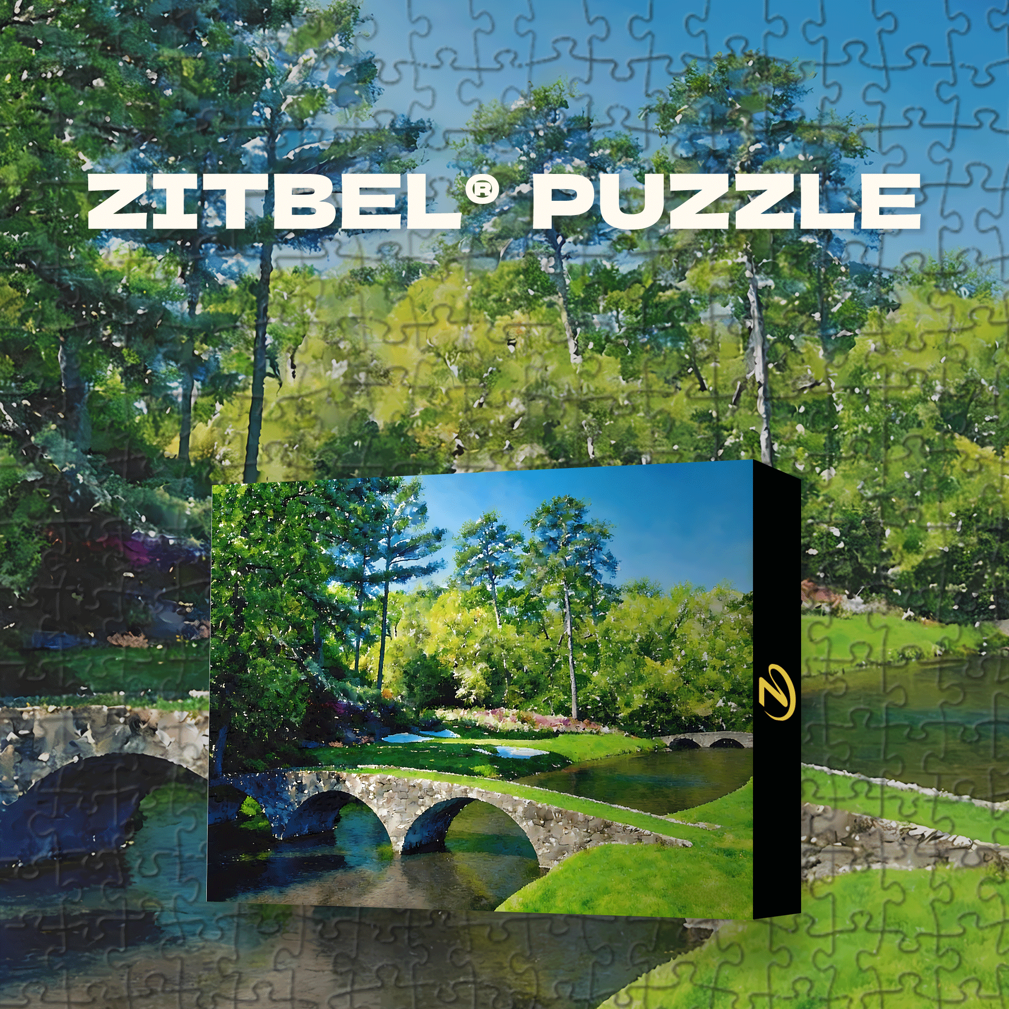 Stone Bridge In A Spring Stream 500pcs/1000pcs Jigsaw Puzzle, Scratch-Resistant, Interactive Family Game & Brain-Boosting DIY Decor, Perfect for Halloween, Christmas & New Year Gifts, Family Puzzle Game