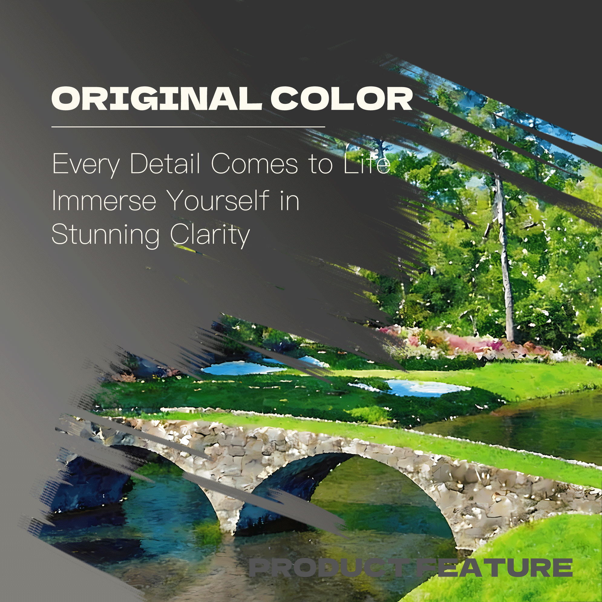 Stone Bridge In A Spring Stream 500pcs/1000pcs Jigsaw Puzzle, Scratch-Resistant, Interactive Family Game & Brain-Boosting DIY Decor, Perfect for Halloween, Christmas & New Year Gifts, Family Puzzle Game