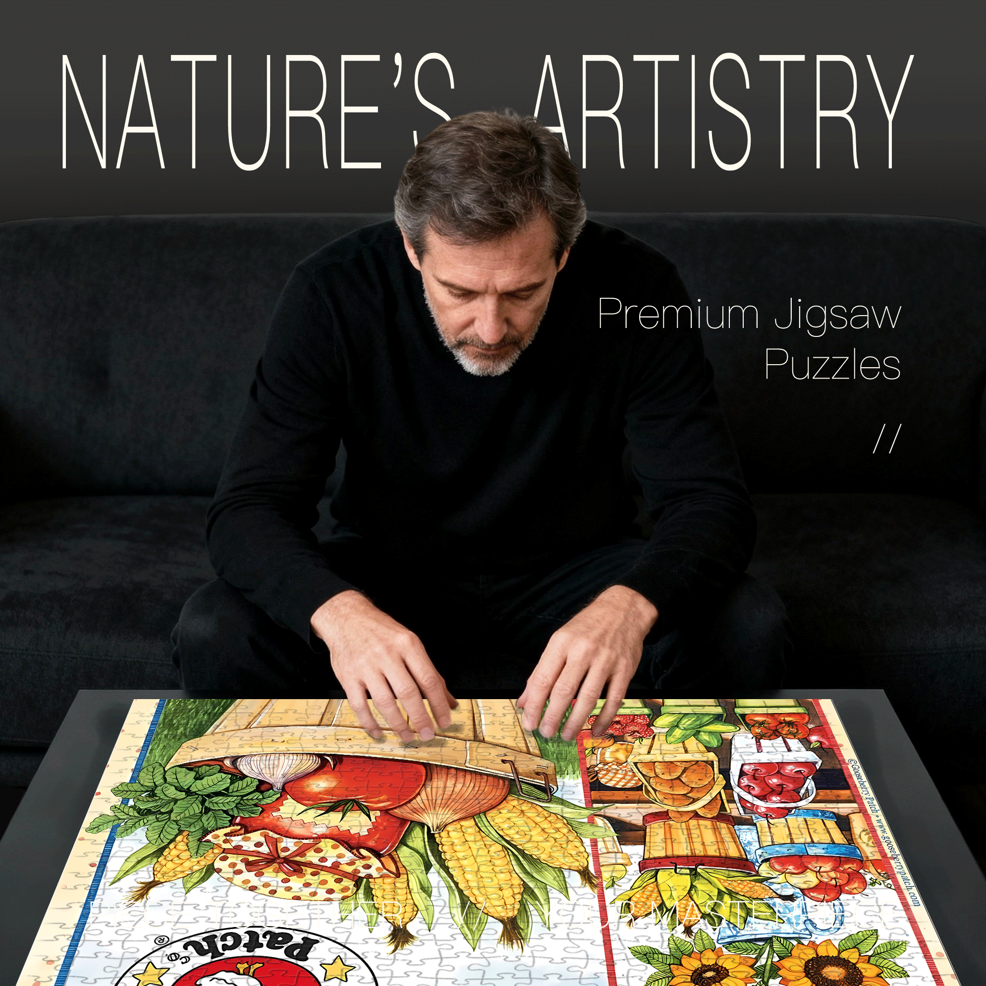 A Bountiful Harvest On The Autumn Farm 500pcs/1000pcs Jigsaw Puzzle, Scratch-Resistant, Interactive Family Game & Brain-Boosting DIY Decor, Perfect for Halloween, Christmas & New Year Gifts, Family Puzzle Game