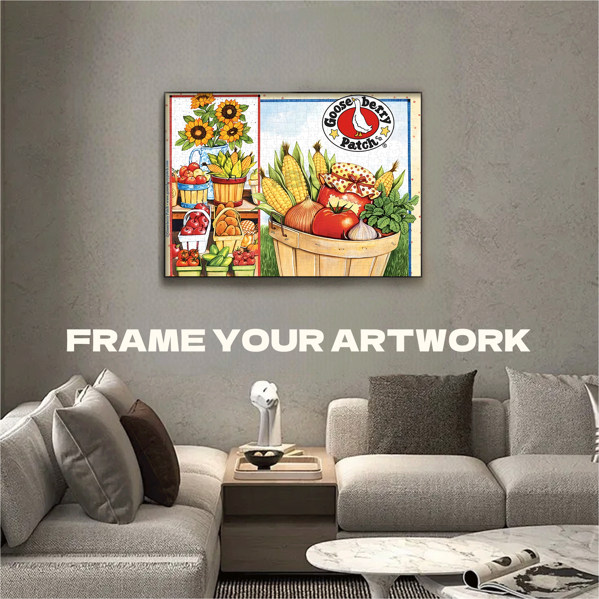 A Bountiful Harvest On The Autumn Farm 500pcs/1000pcs Jigsaw Puzzle, Scratch-Resistant, Interactive Family Game & Brain-Boosting DIY Decor, Perfect for Halloween, Christmas & New Year Gifts, Family Puzzle Game
