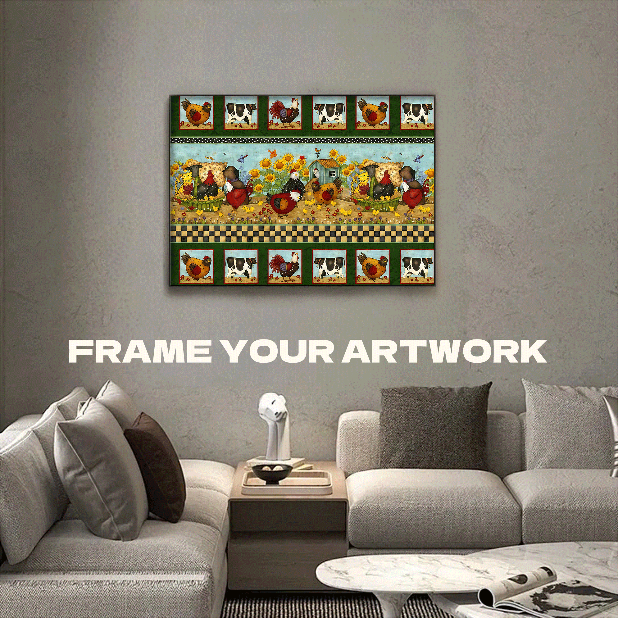 American Happy Farm 500pcs/1000pcs Jigsaw Puzzle, Scratch-Resistant, Interactive Family Game & Brain-Boosting DIY Decor, Perfect for Halloween, Christmas & New Year Gifts, Family Puzzle Game