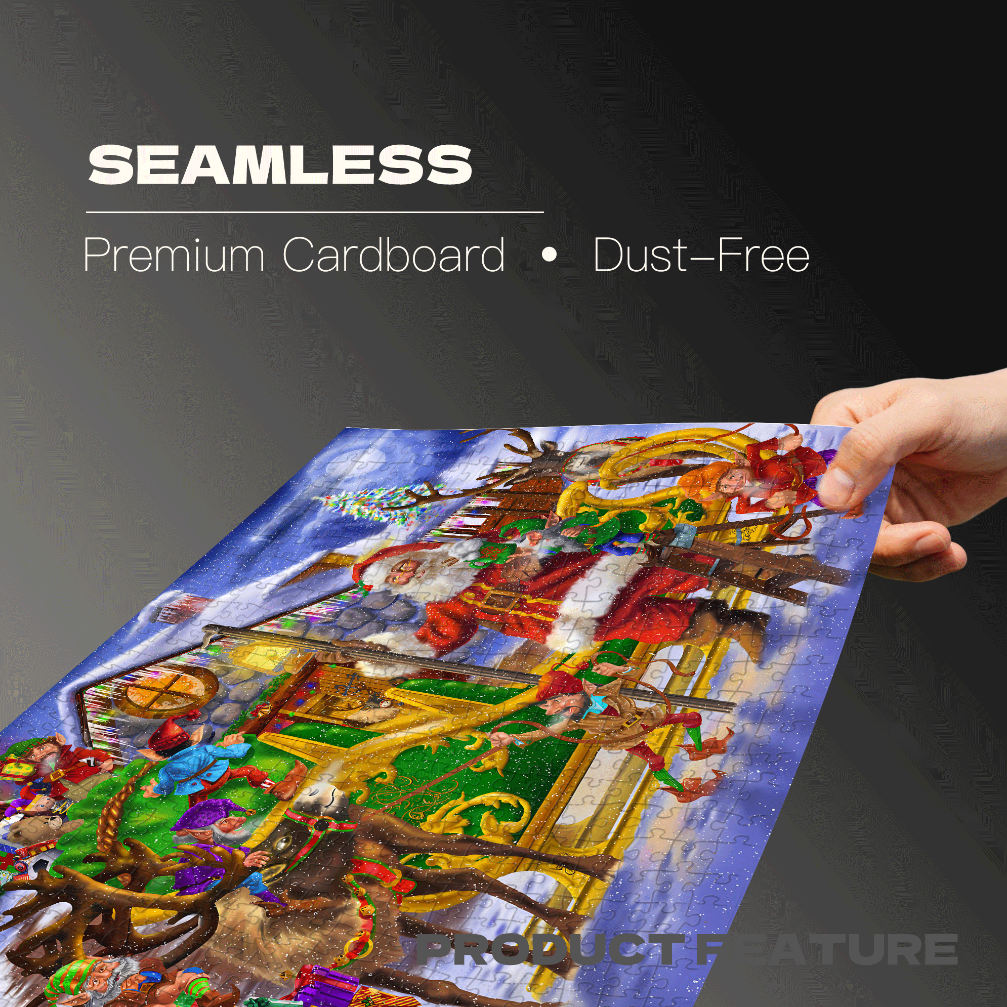 Crunch Time At The North Pole 500pcs/1000pcs Jigsaw Puzzle, Scratch-Resistant, Interactive Family Game & Brain-Boosting DIY Decor, Perfect for Halloween, Christmas & New Year Gifts, Family Puzzle Game