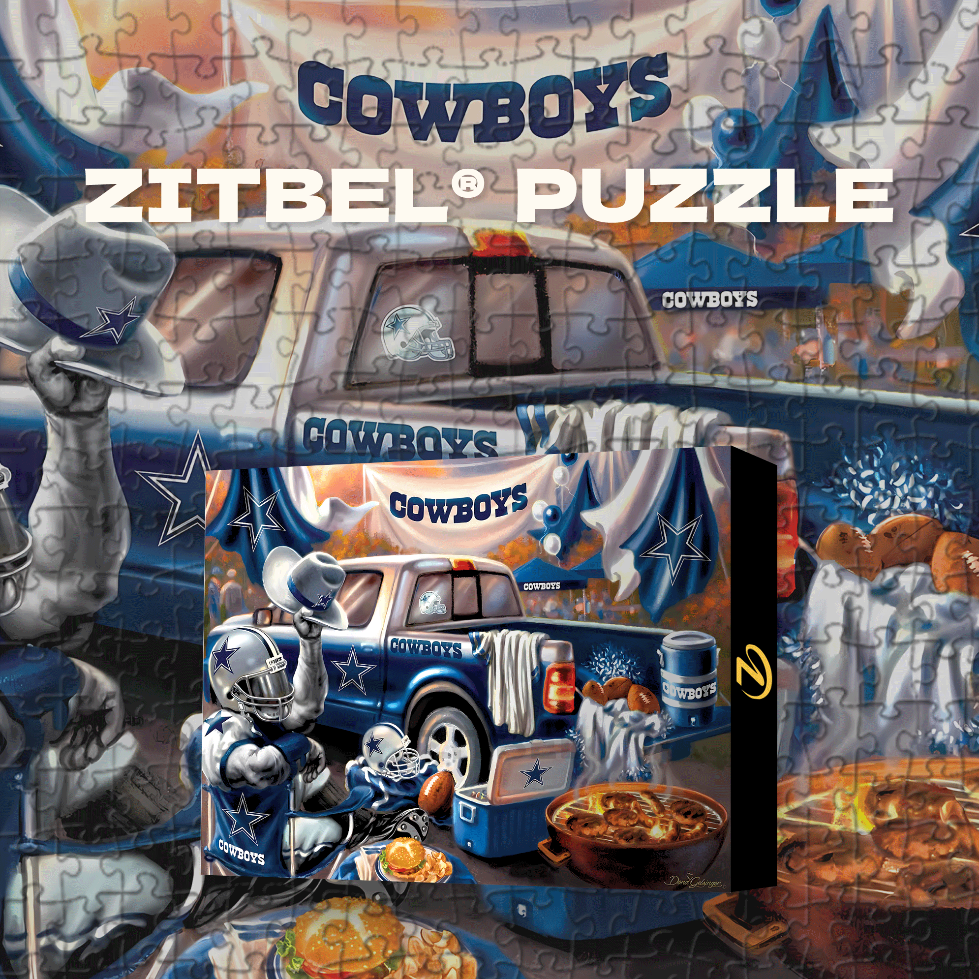 Dallas Cowboys Gameday 500pcs/1000pcs Jigsaw Puzzle, Scratch-Resistant, Interactive Family Game & Brain-Boosting DIY Decor, Perfect for Halloween, Christmas & New Year Gifts, Family Puzzle Game
