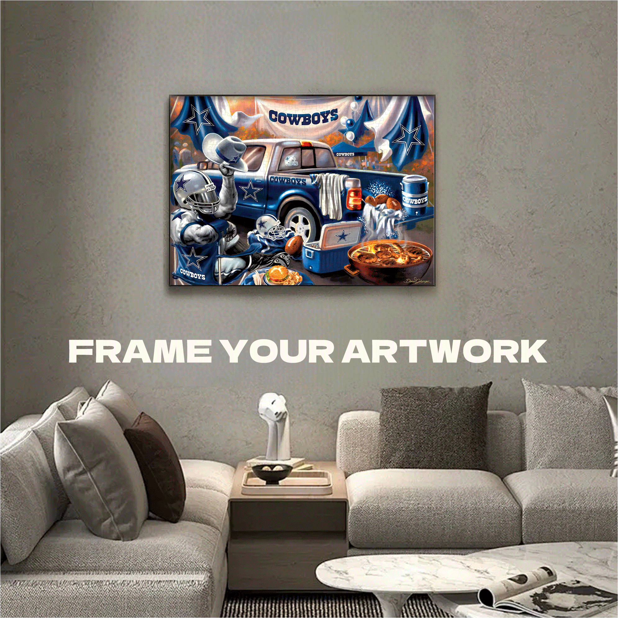 Dallas Cowboys Gameday 500pcs/1000pcs Jigsaw Puzzle, Scratch-Resistant, Interactive Family Game & Brain-Boosting DIY Decor, Perfect for Halloween, Christmas & New Year Gifts, Family Puzzle Game