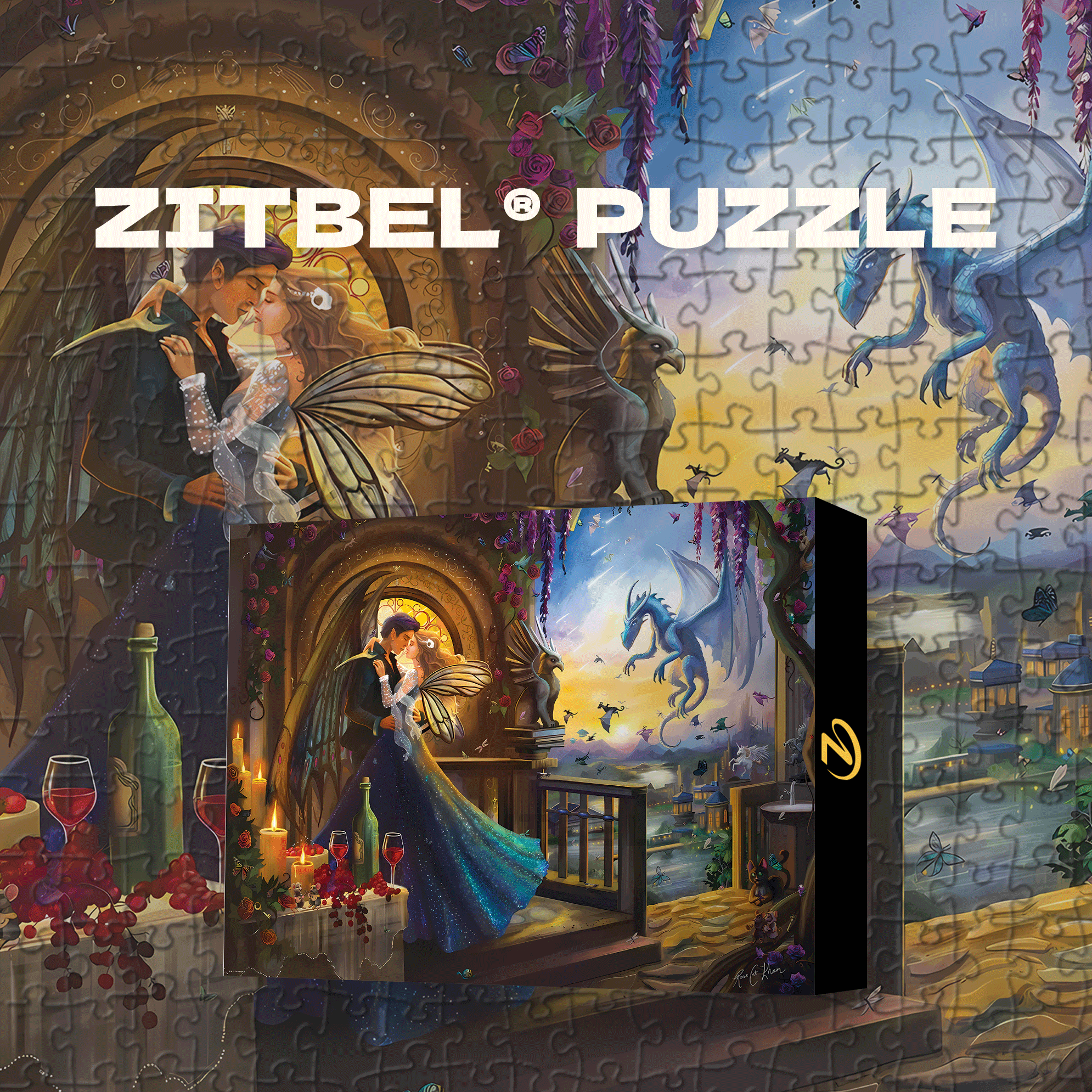 Dance At Dusk 500pcs/1000pcs Jigsaw Puzzle, Scratch-Resistant, Interactive Family Game & Brain-Boosting DIY Decor, Perfect for Halloween, Christmas & New Year Gifts, Family Puzzle Game