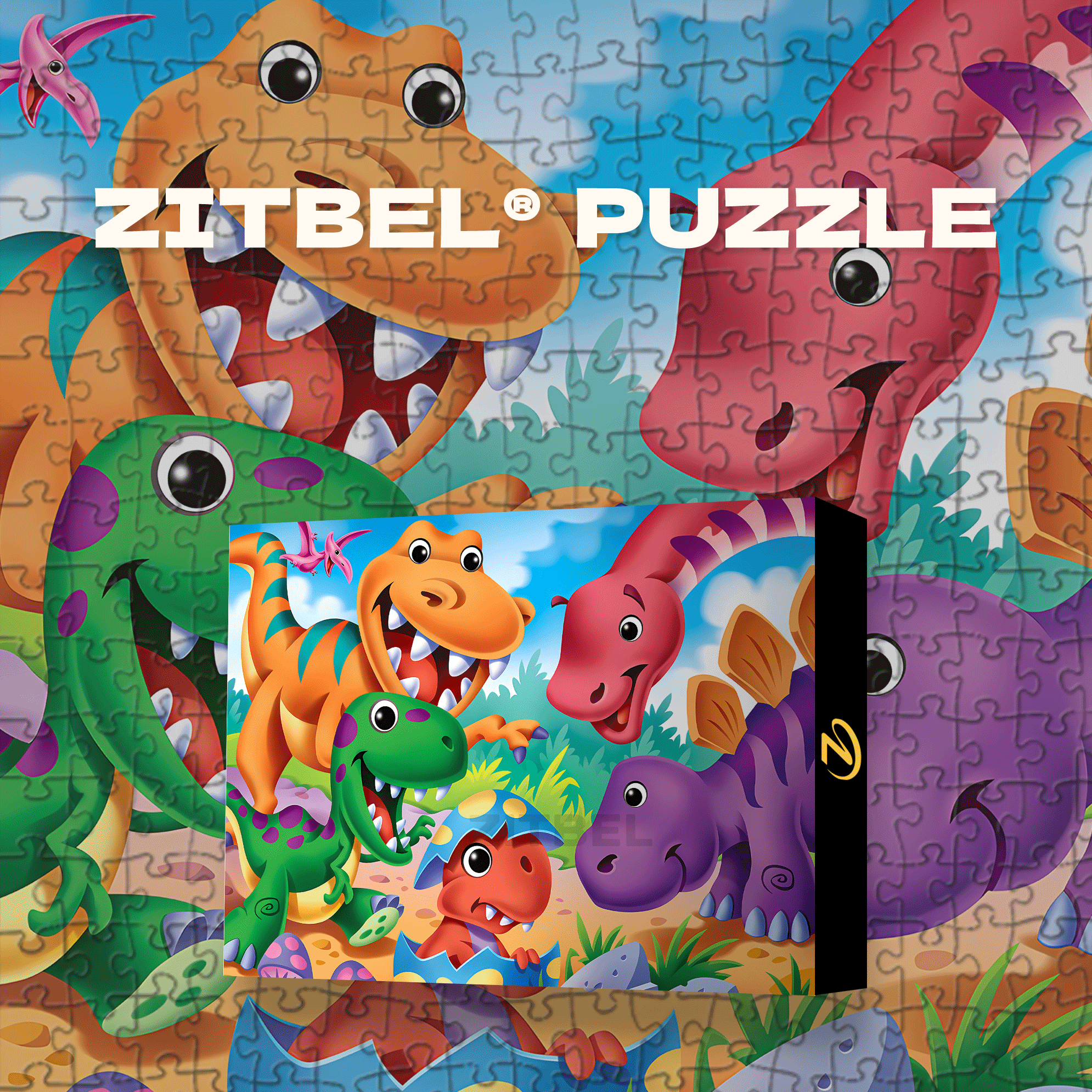 Dinosaurs 500pcs/1000pcs Jigsaw Puzzle, Scratch-Resistant, Interactive Family Game & Brain-Boosting DIY Decor, Perfect for Halloween, Christmas & New Year Gifts, Family Puzzle Game