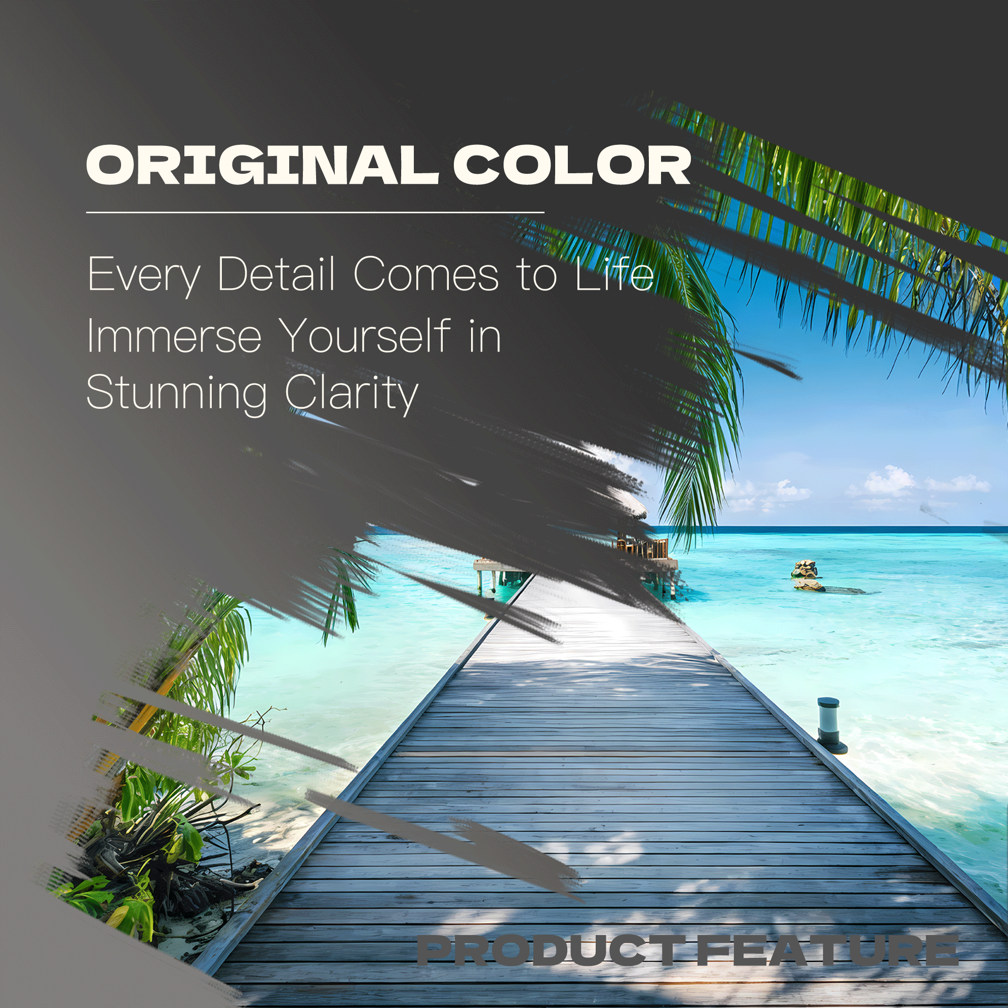 Dream Beach On The Maledives 500pcs/1000pcs Jigsaw Puzzle, Scratch-Resistant, Interactive Family Game & Brain-Boosting DIY Decor, Perfect for Halloween, Christmas & New Year Gifts, Family Puzzle Game