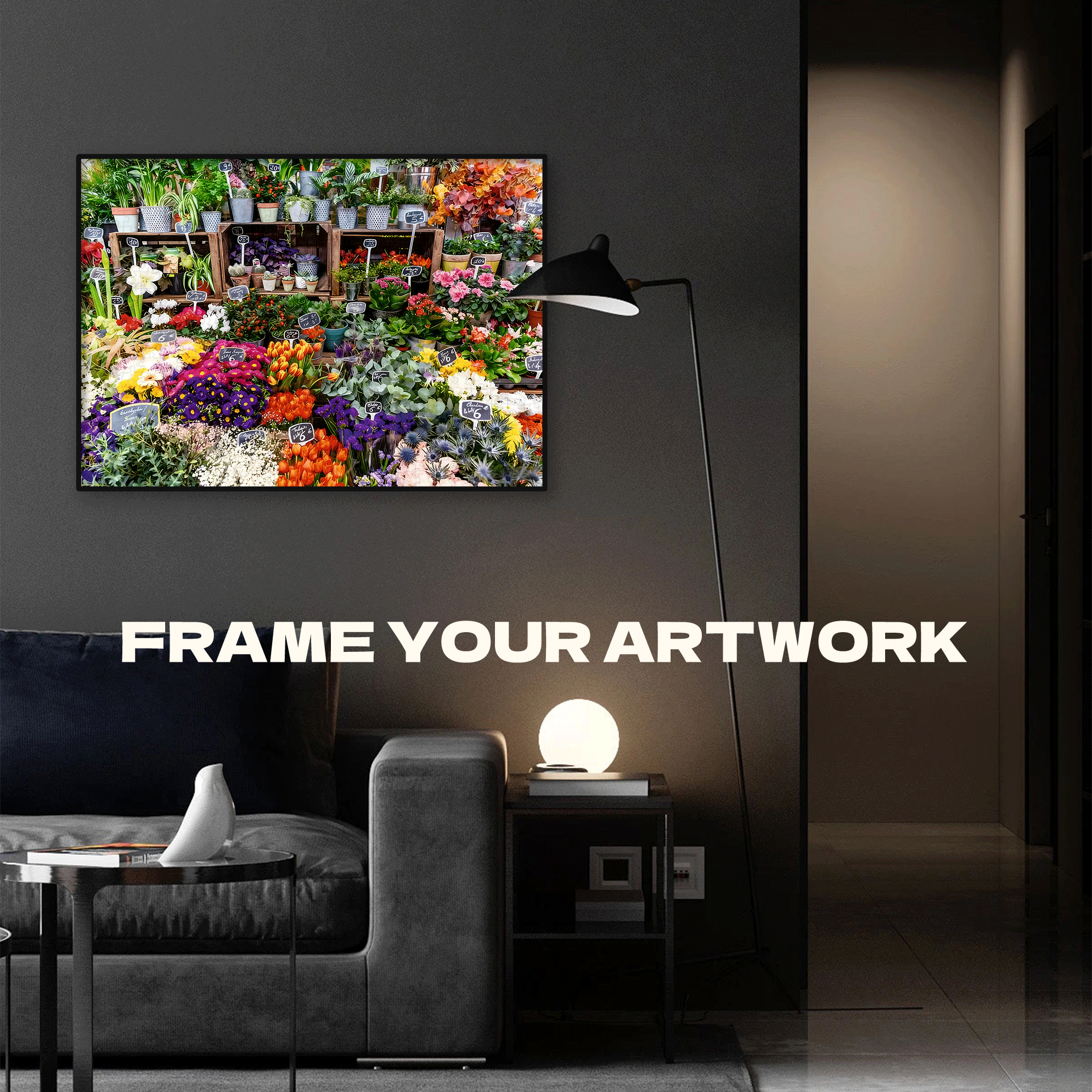 Colour Flower Market 500pcs/1000pcs Jigsaw Puzzle, Scratch-Resistant, Interactive Family Game & Brain-Boosting DIY Decor, Perfect for Halloween, Christmas & New Year Gifts, Family Puzzle Game
