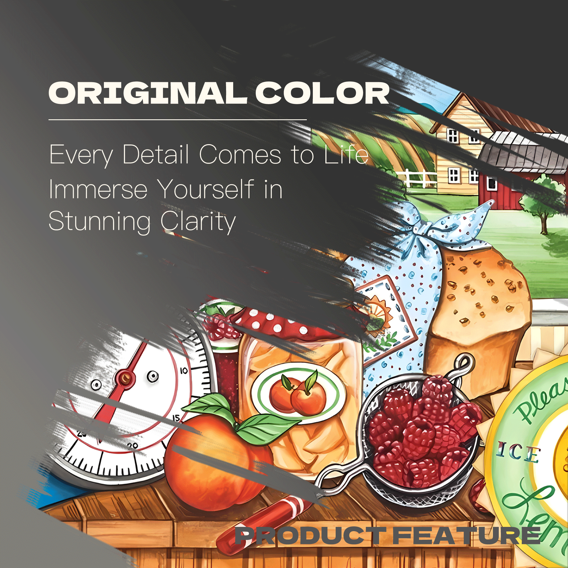 Fresh Harvest Collection In The Countryside 500pcs/1000pcs Jigsaw Puzzle, Scratch-Resistant, Interactive Family Game & Brain-Boosting DIY Decor, Perfect for Halloween, Christmas & New Year Gifts, Family Puzzle Game