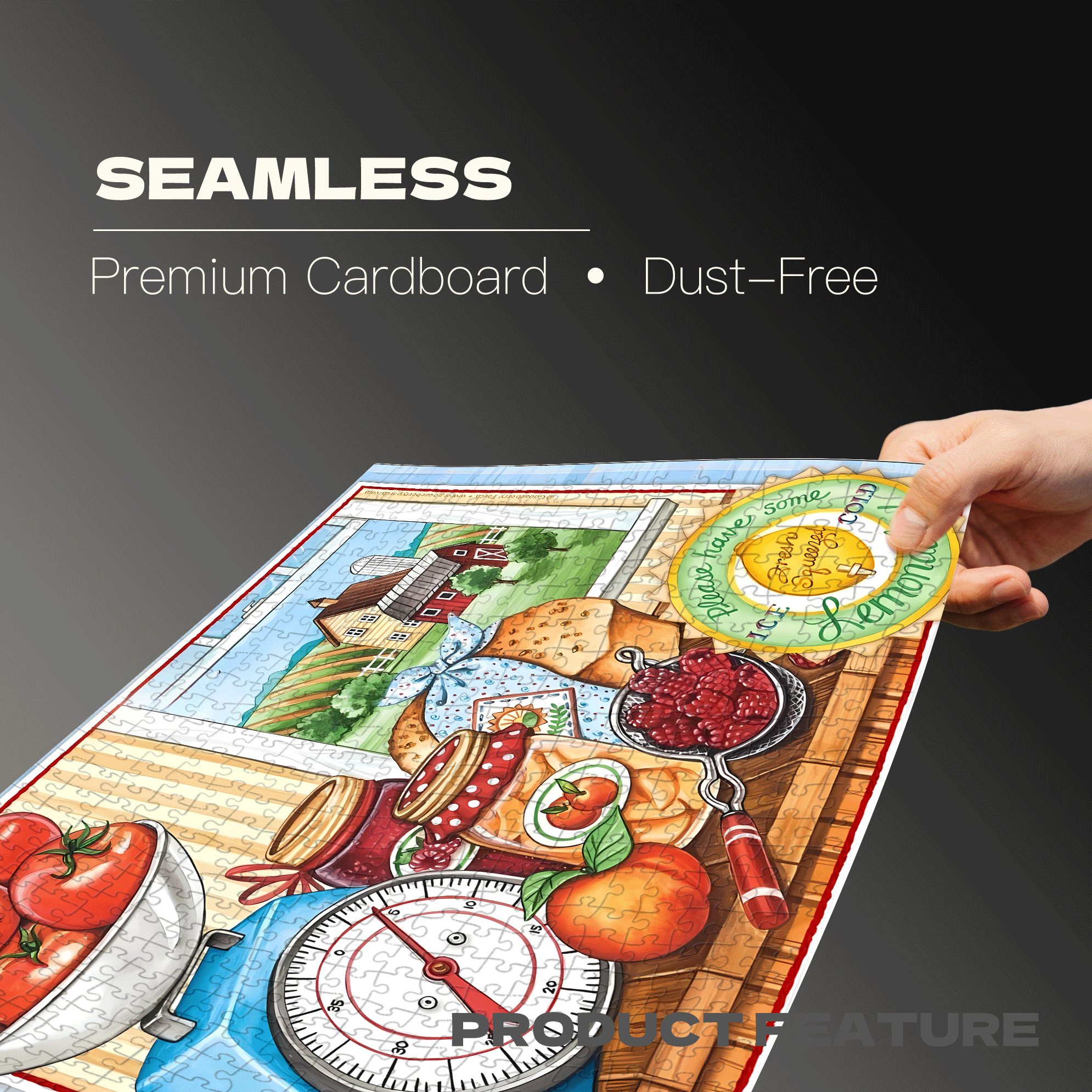 Fresh Harvest Collection In The Countryside 500pcs/1000pcs Jigsaw Puzzle, Scratch-Resistant, Interactive Family Game & Brain-Boosting DIY Decor, Perfect for Halloween, Christmas & New Year Gifts, Family Puzzle Game