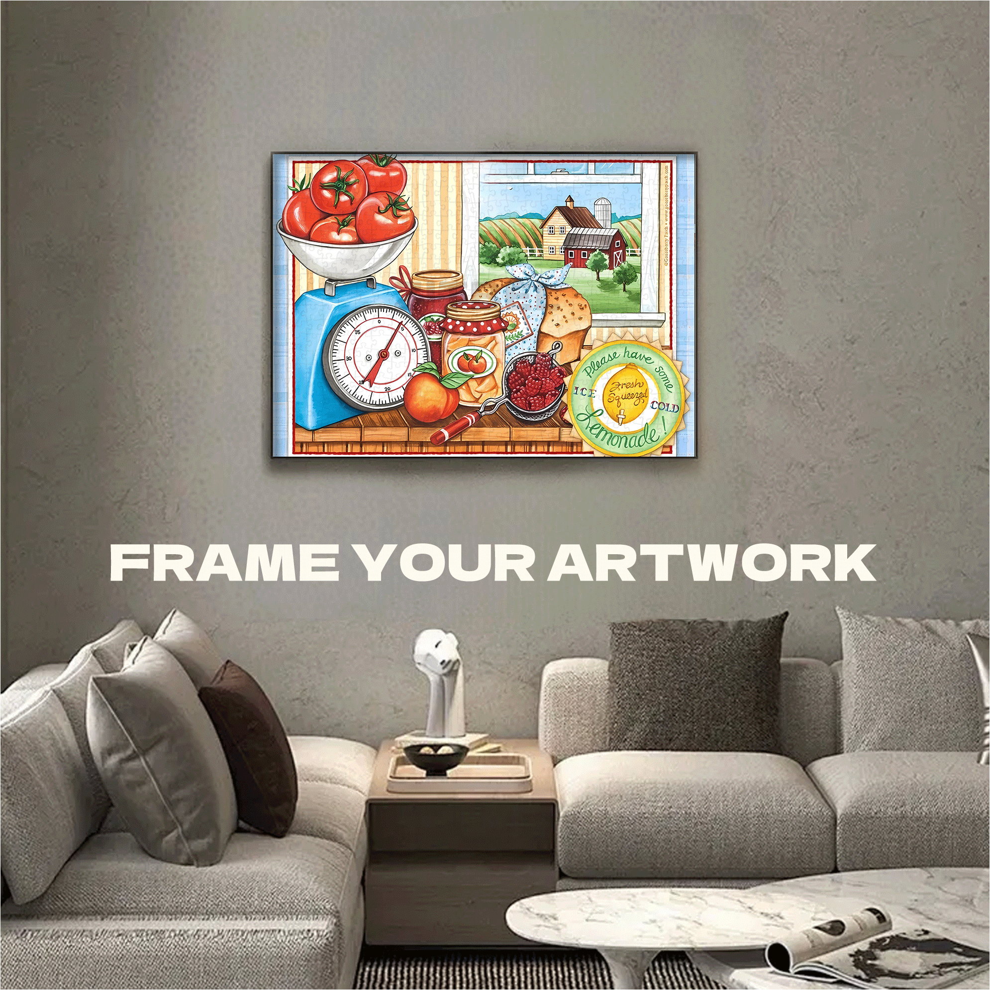 Fresh Harvest Collection In The Countryside 500pcs/1000pcs Jigsaw Puzzle, Scratch-Resistant, Interactive Family Game & Brain-Boosting DIY Decor, Perfect for Halloween, Christmas & New Year Gifts, Family Puzzle Game