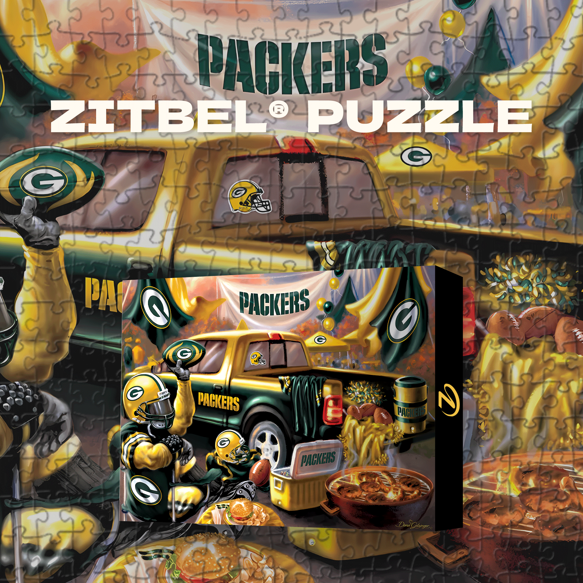 Green Bay Packers Gameday 500pcs/1000pcs Jigsaw Puzzle, Scratch-Resistant, Interactive Family Game & Brain-Boosting DIY Decor, Perfect for Halloween, Christmas & New Year Gifts, Family Puzzle Game